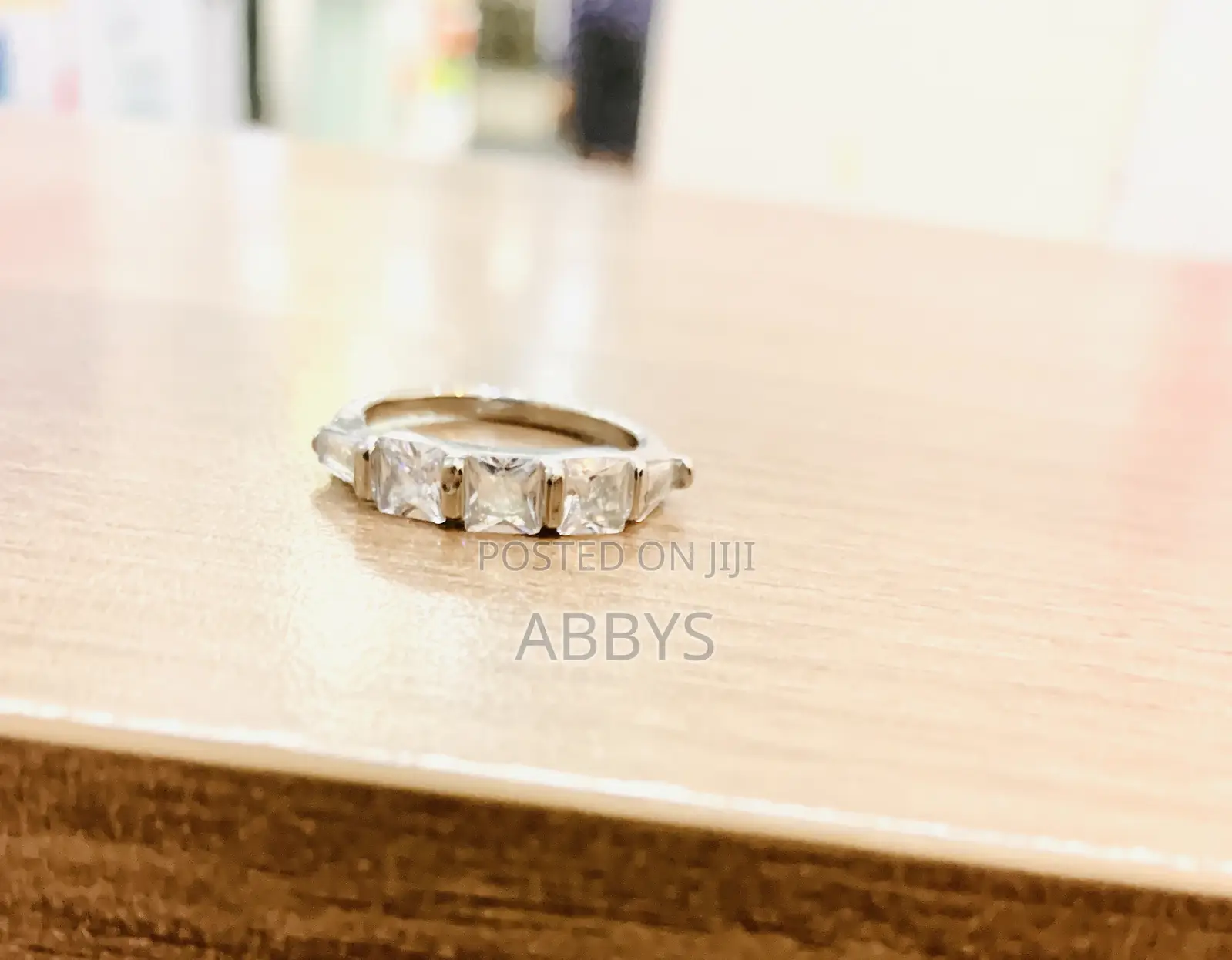 Premium Zirconia Silver Engagement/Promise Ring