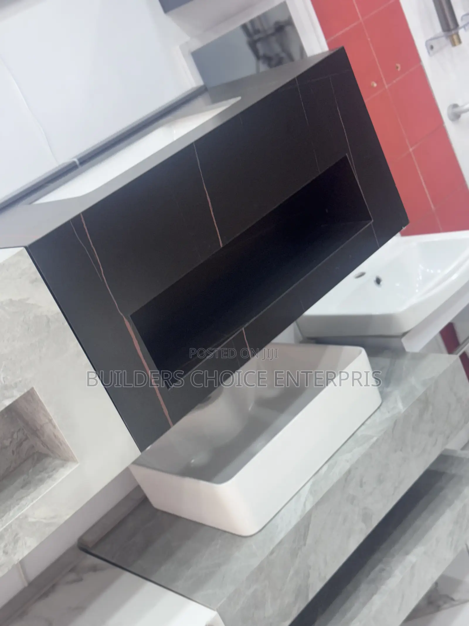 Marble Single Basin With Led Mirror