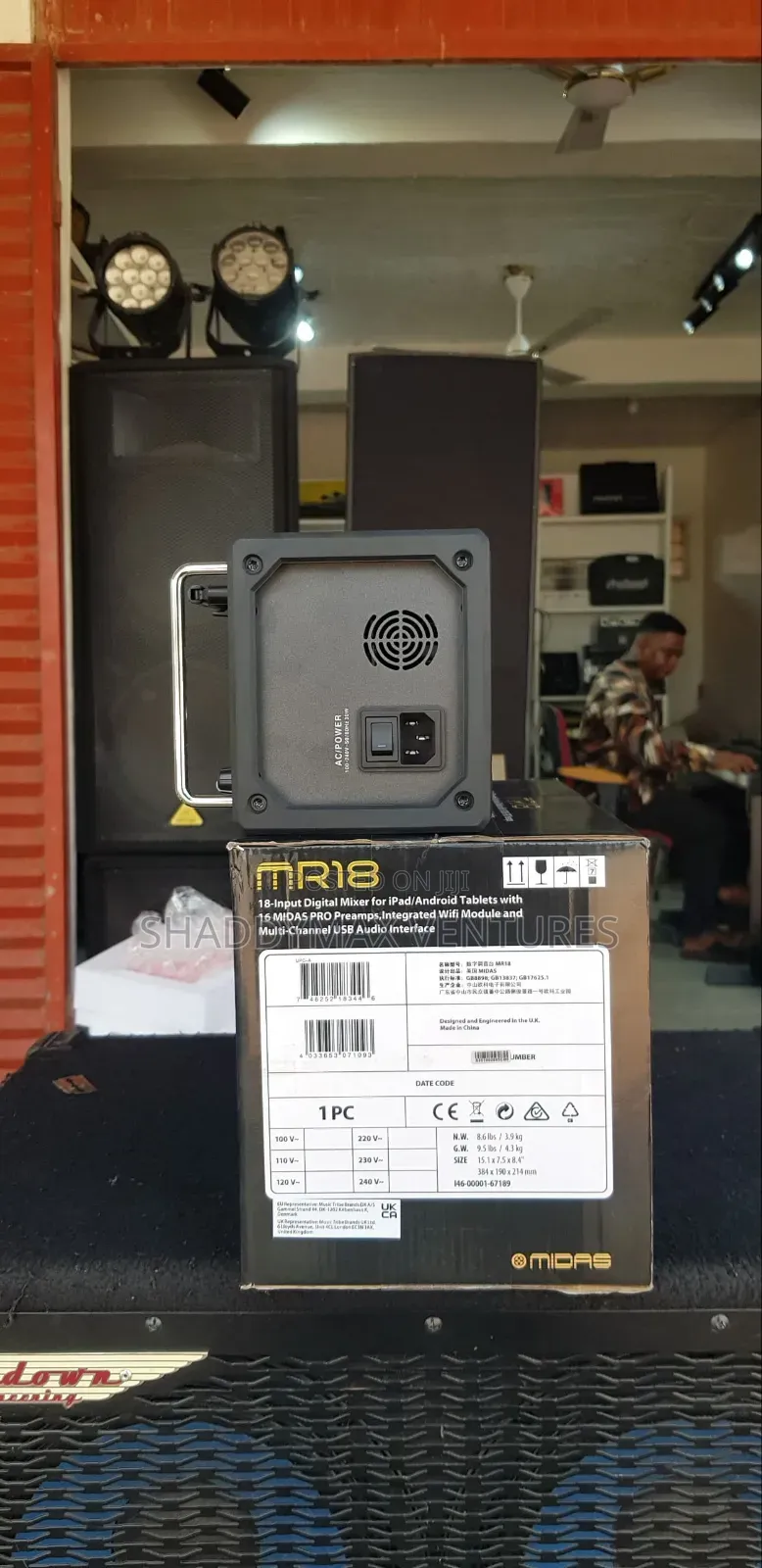 Midas Mr18 Digital Mixer for iPad/Android