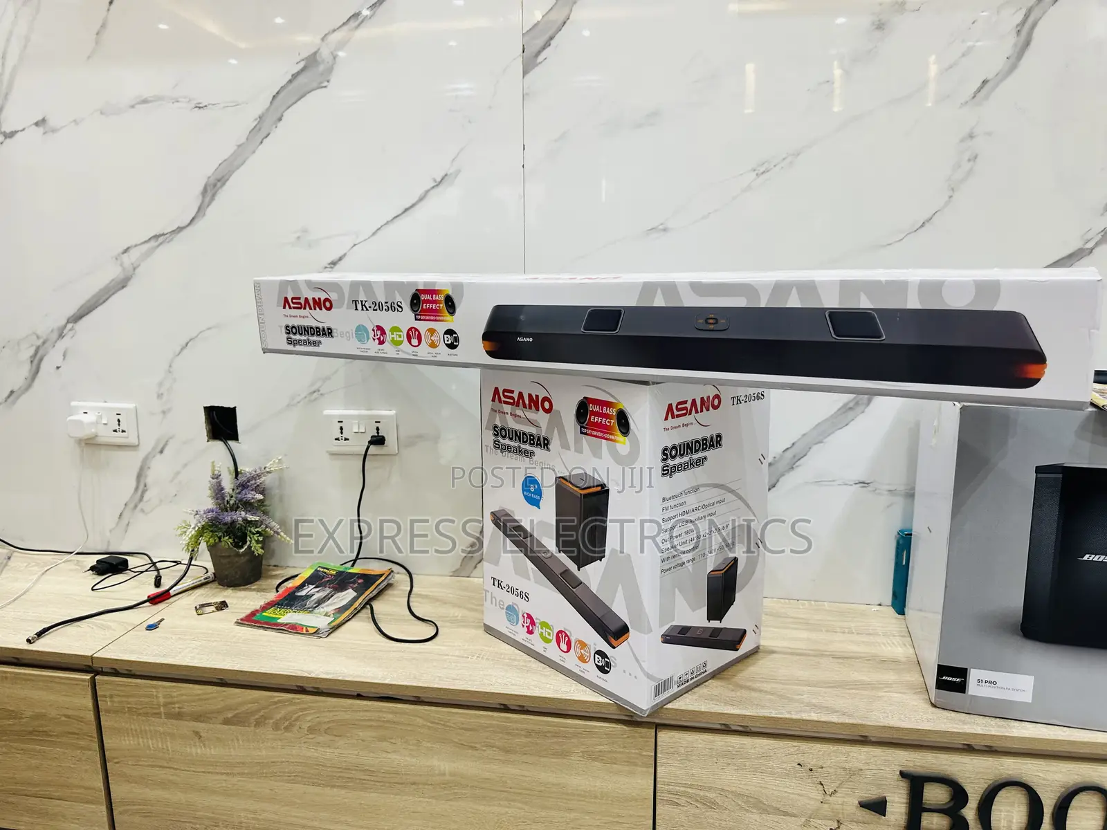 Unique New Black With Woofer Asano Tk 2056 Sound Bar