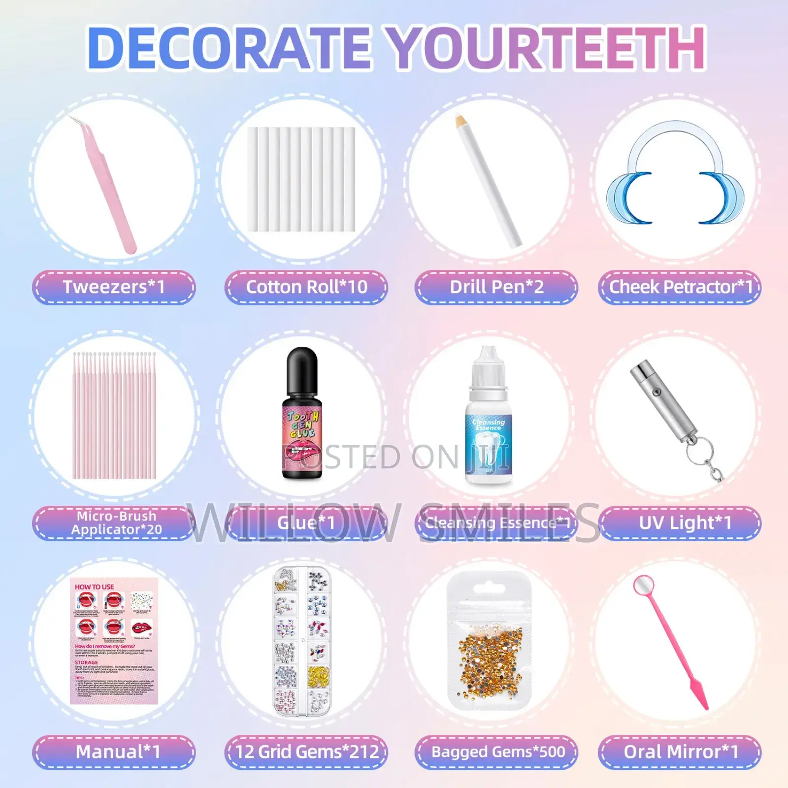 Tooth Gem Kit + Oral Care Set