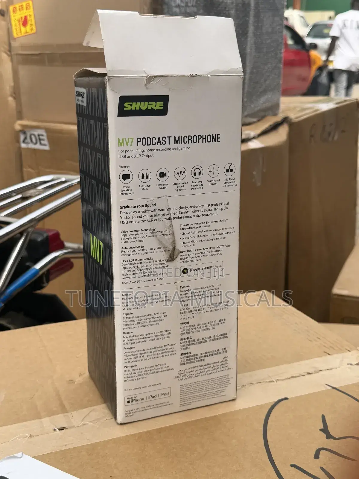 Shure Mv7 Podcast Microphone.