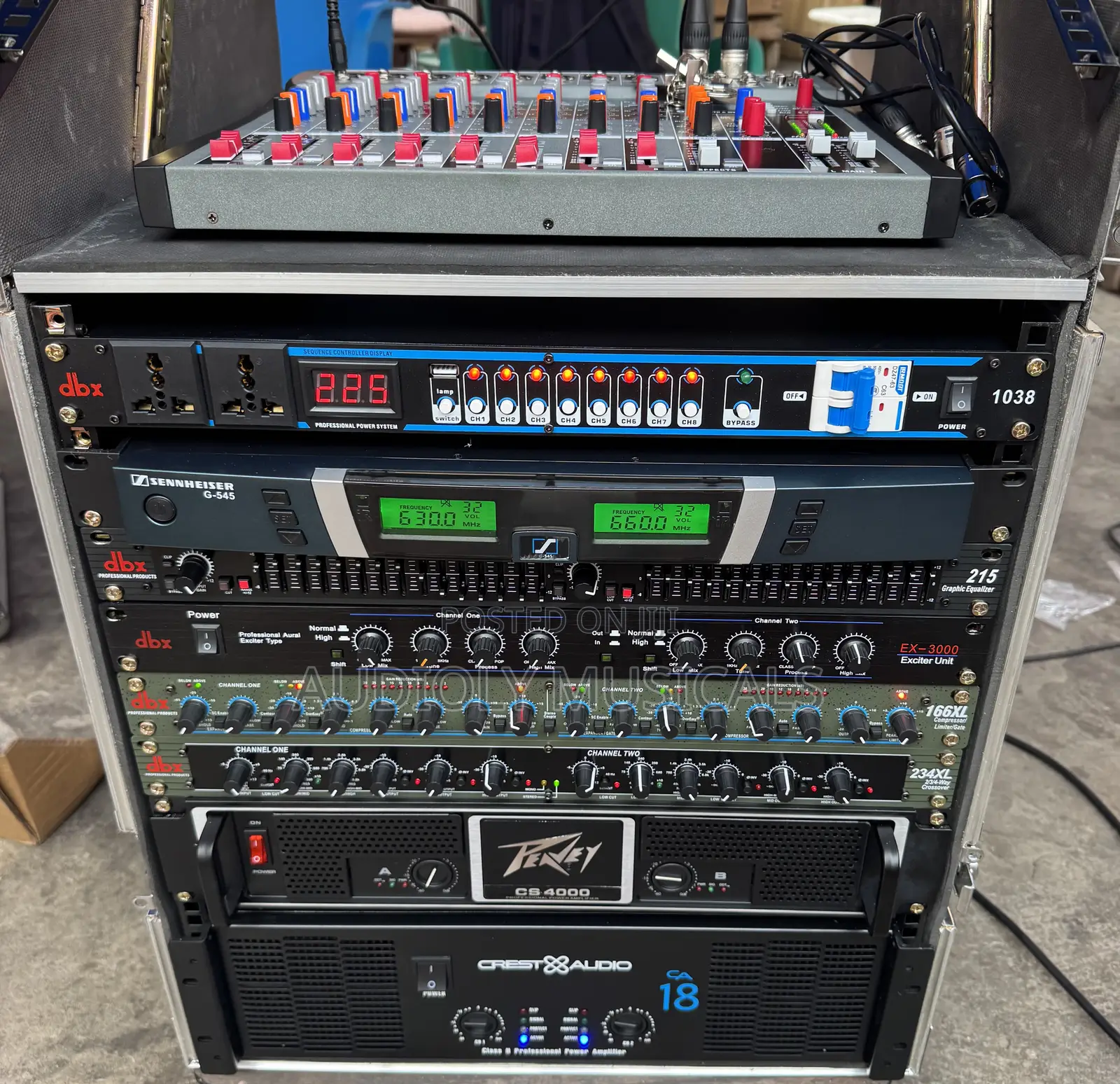 Ca18 Bass Amplifier and Peavey Mid Amplifier Rack Set With Cables
