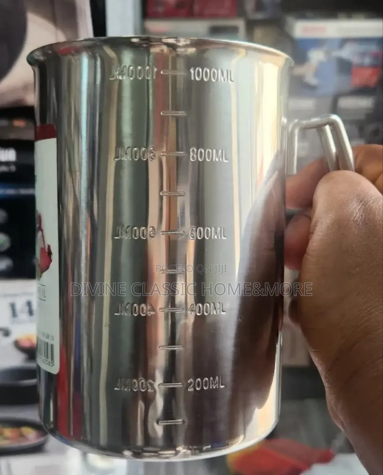 Kuchenprofi 1lit Stainless Measuring Cup With Handle