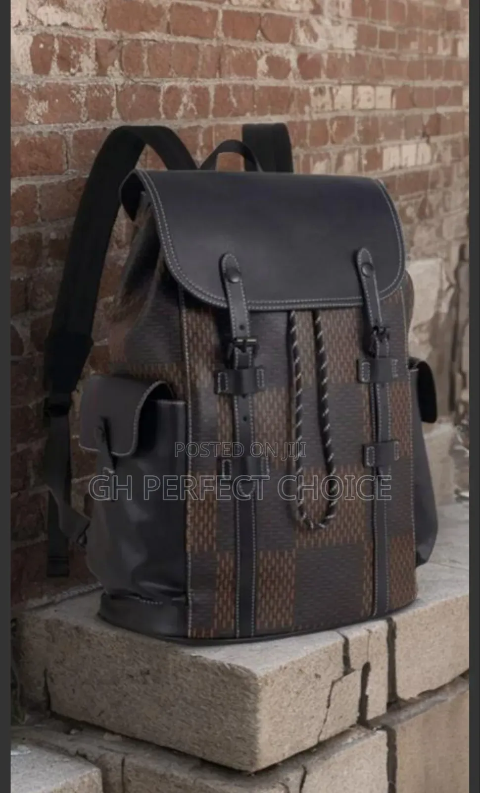 Custom Leather Coputer Backpack