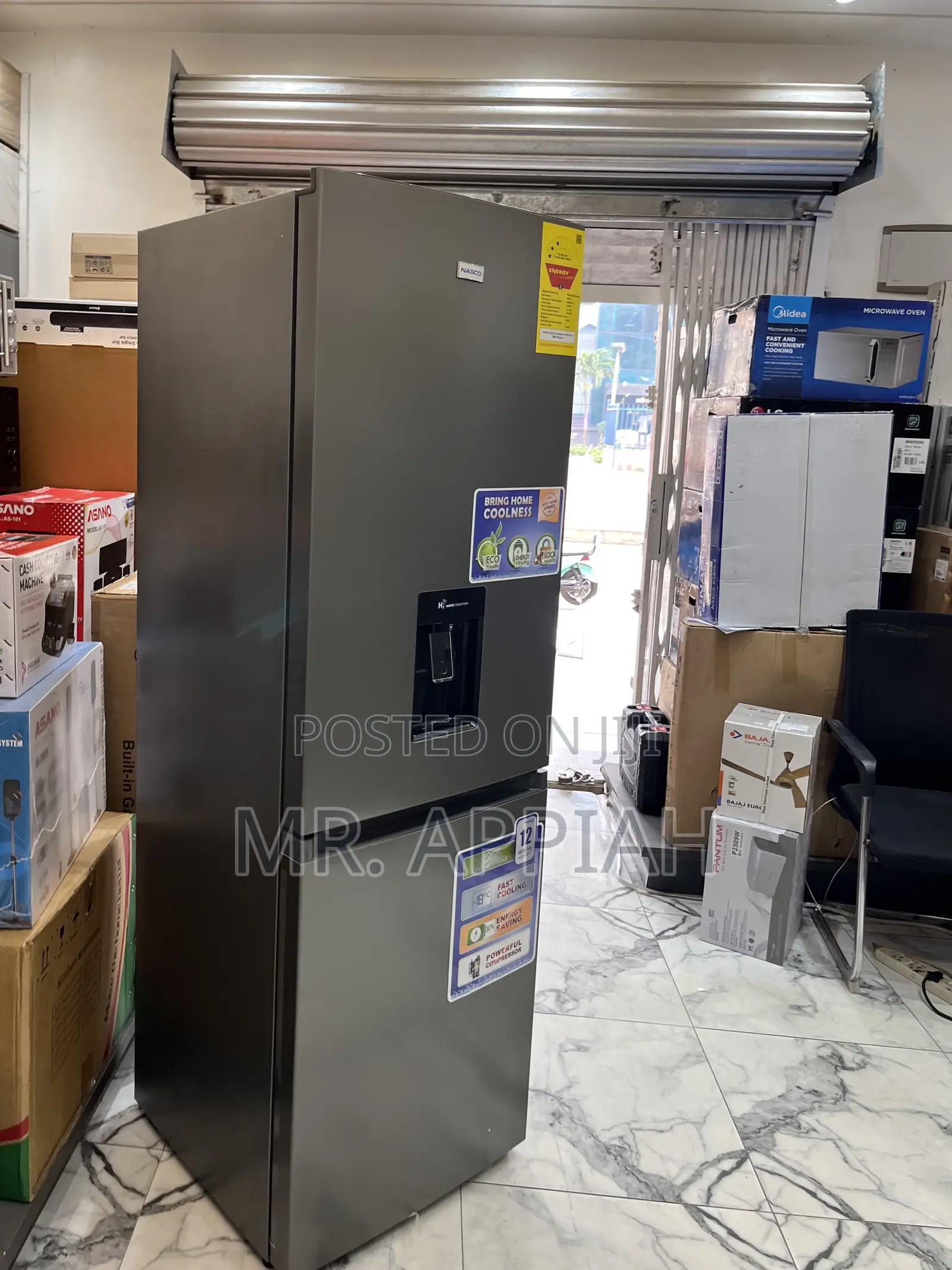 Super Cooling Nasco Nasd2-40wd 309liter Double Door Fridge.