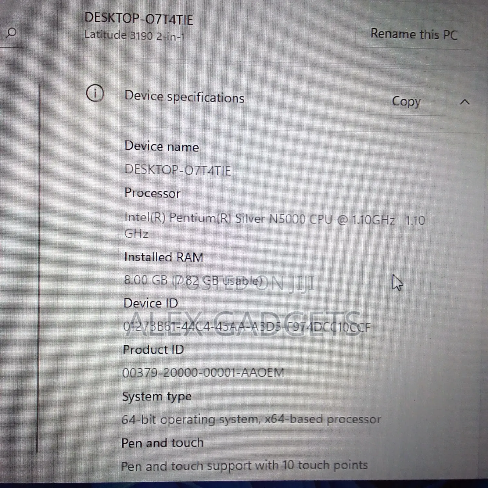 Laptop Dell Latitude 11 3190 8GB Intel SSD 128GB