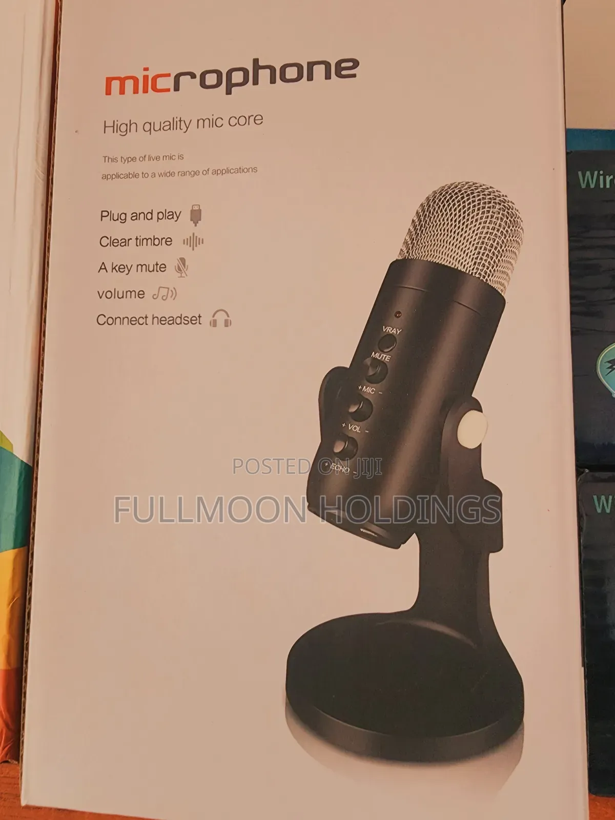 Live Podcast Microphone, Usb for Phones, Laptops and Pc