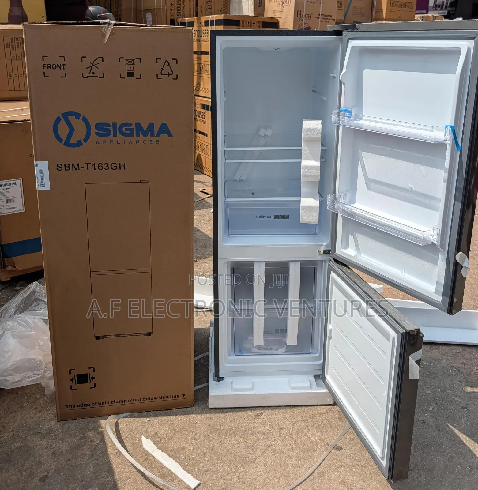 Sigma 164-Litres Bottom Freezer Fridge
