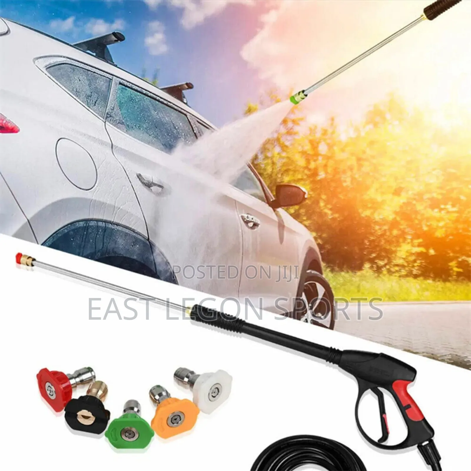 Power Jet Spray Pressure Washer Gun Cable Car Home Bike