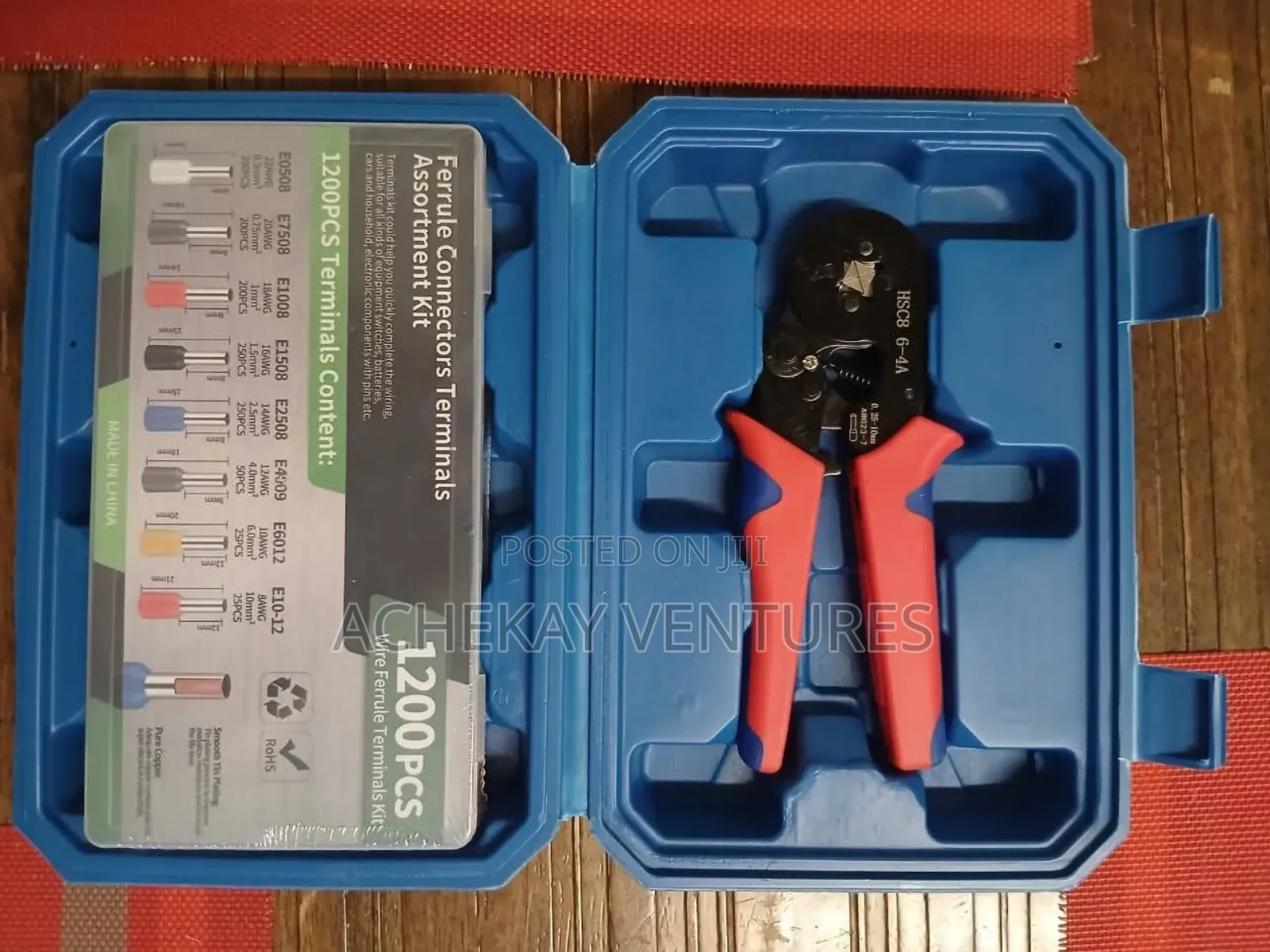 Termination / Crimping Plier With 1200pcs Lugs – Complete Set