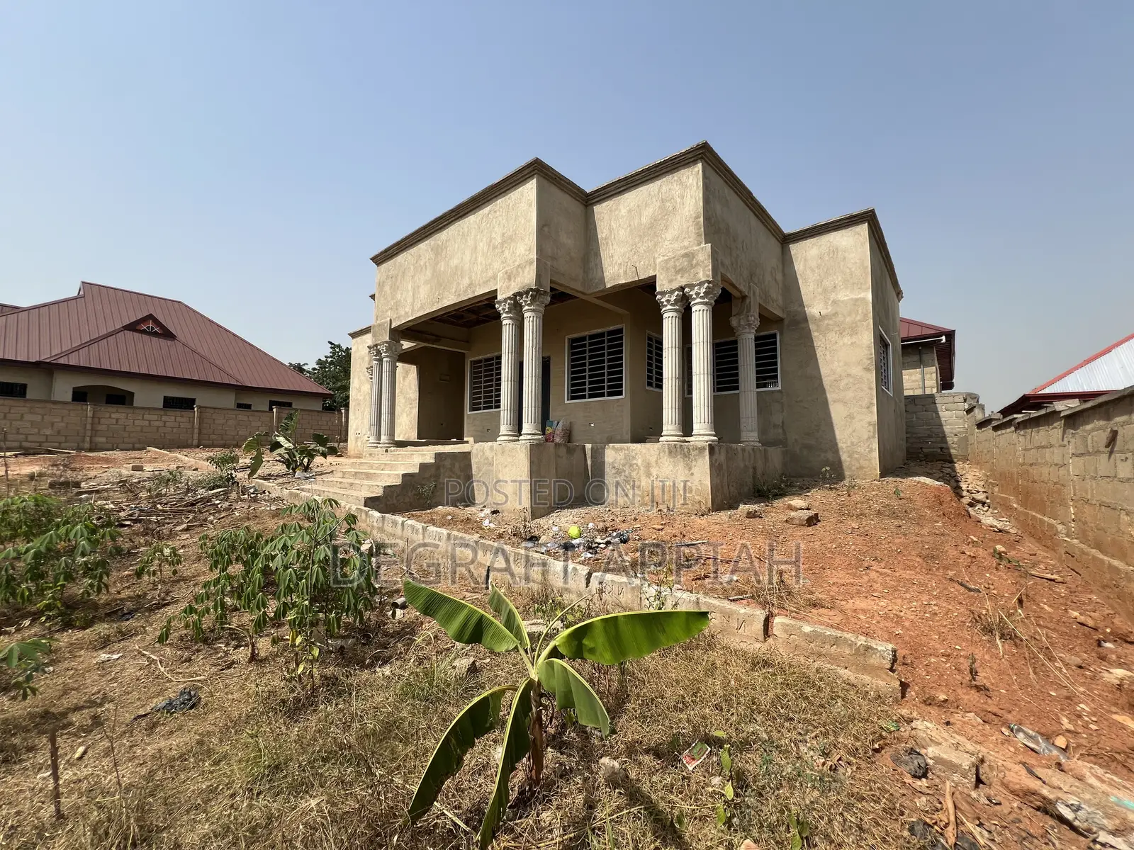 Semi Complete 3 Bedrooms On Vast Land For Sale @ Akom Near Kodie