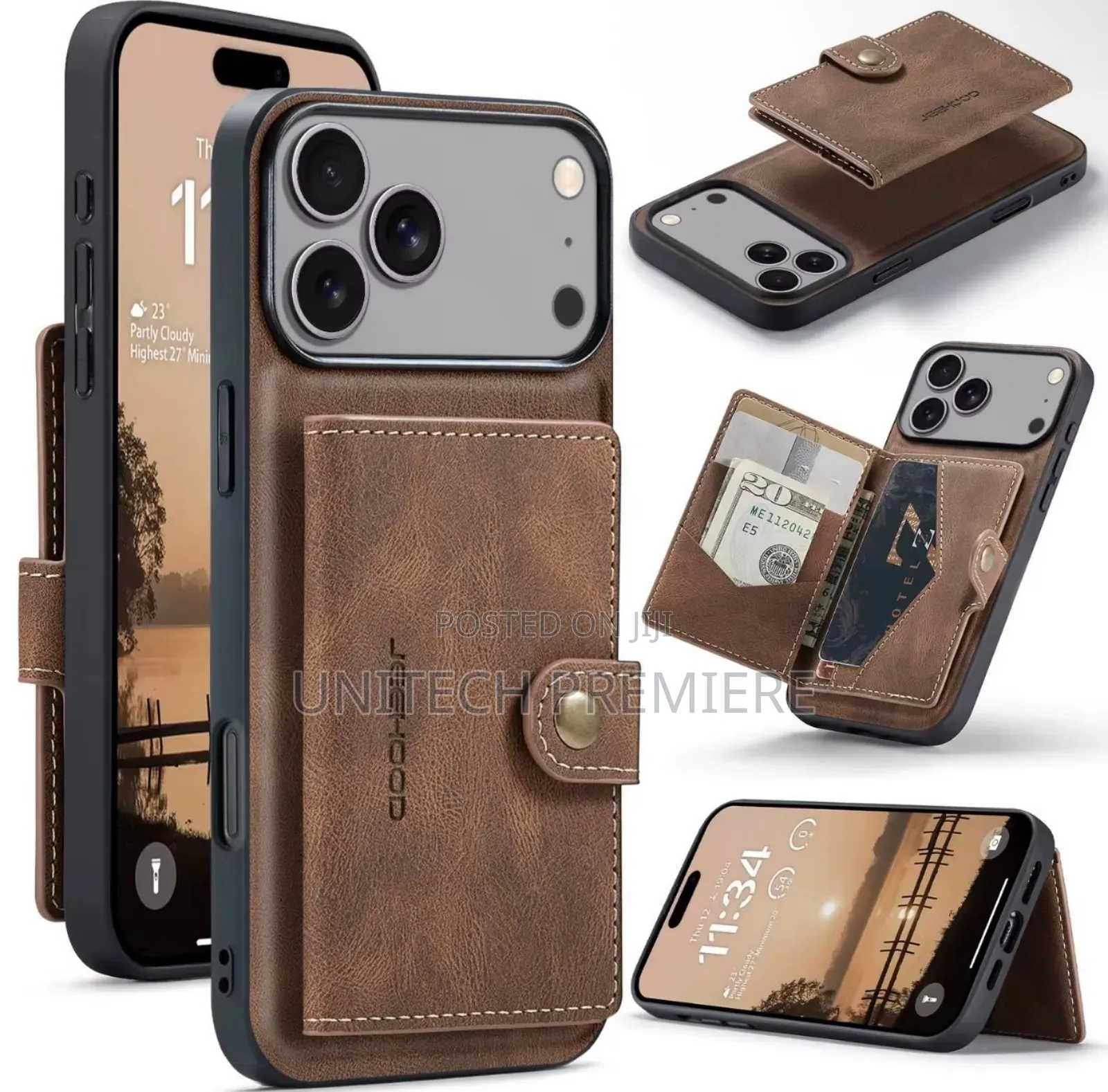 iPhone Luxury Detachable Flip Wallet Case