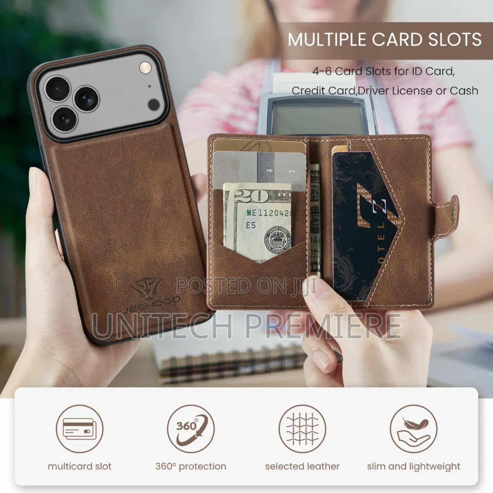 iPhone Luxury Detachable Flip Wallet Case