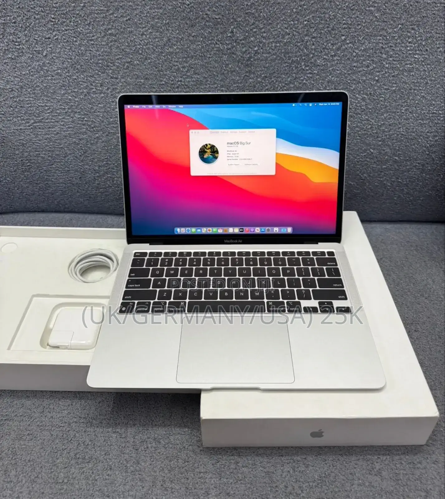 Laptop Apple MacBook Air 2020 M1 8GB Apple M1 SSD 256GB