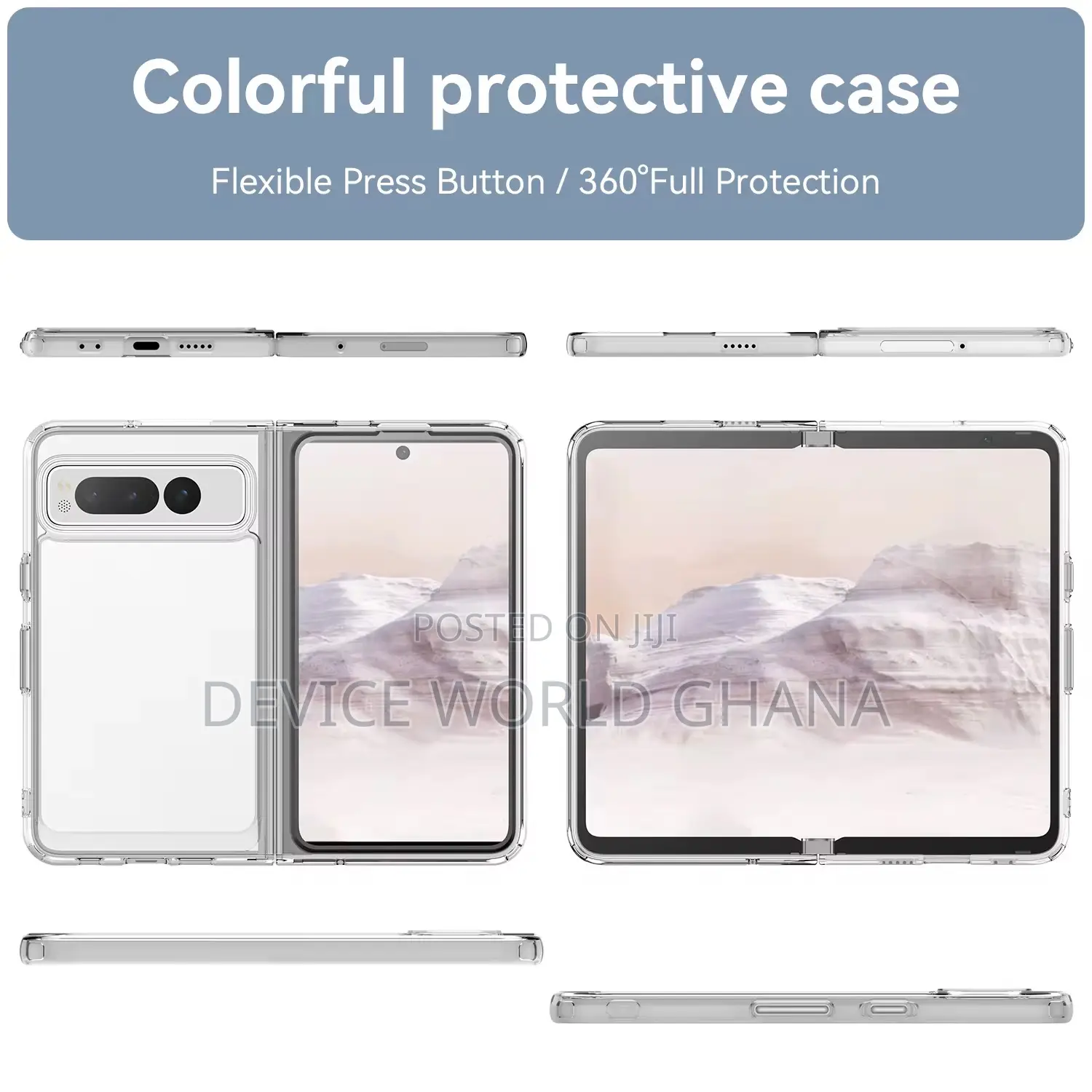 Transparent Clear Case For Google Pixel Fold