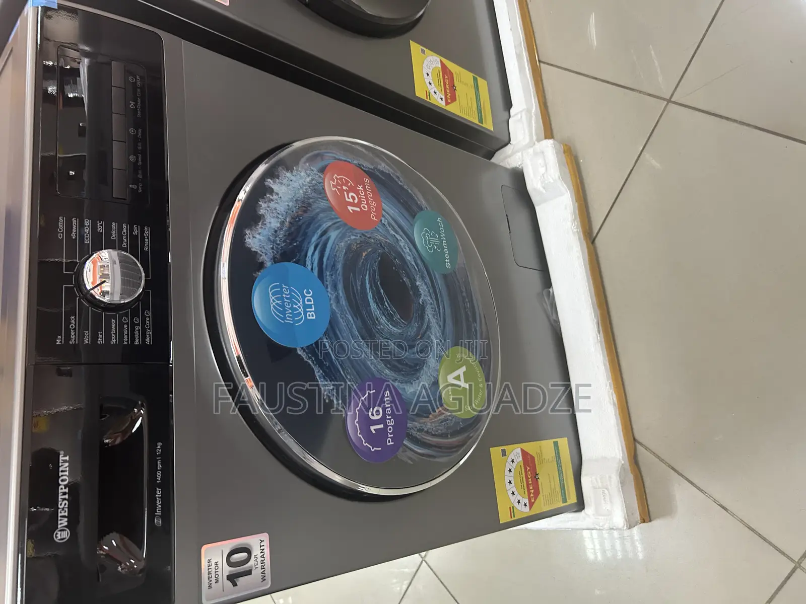 Westpoint 12kg Front Load Washer -Wmt1214a25
