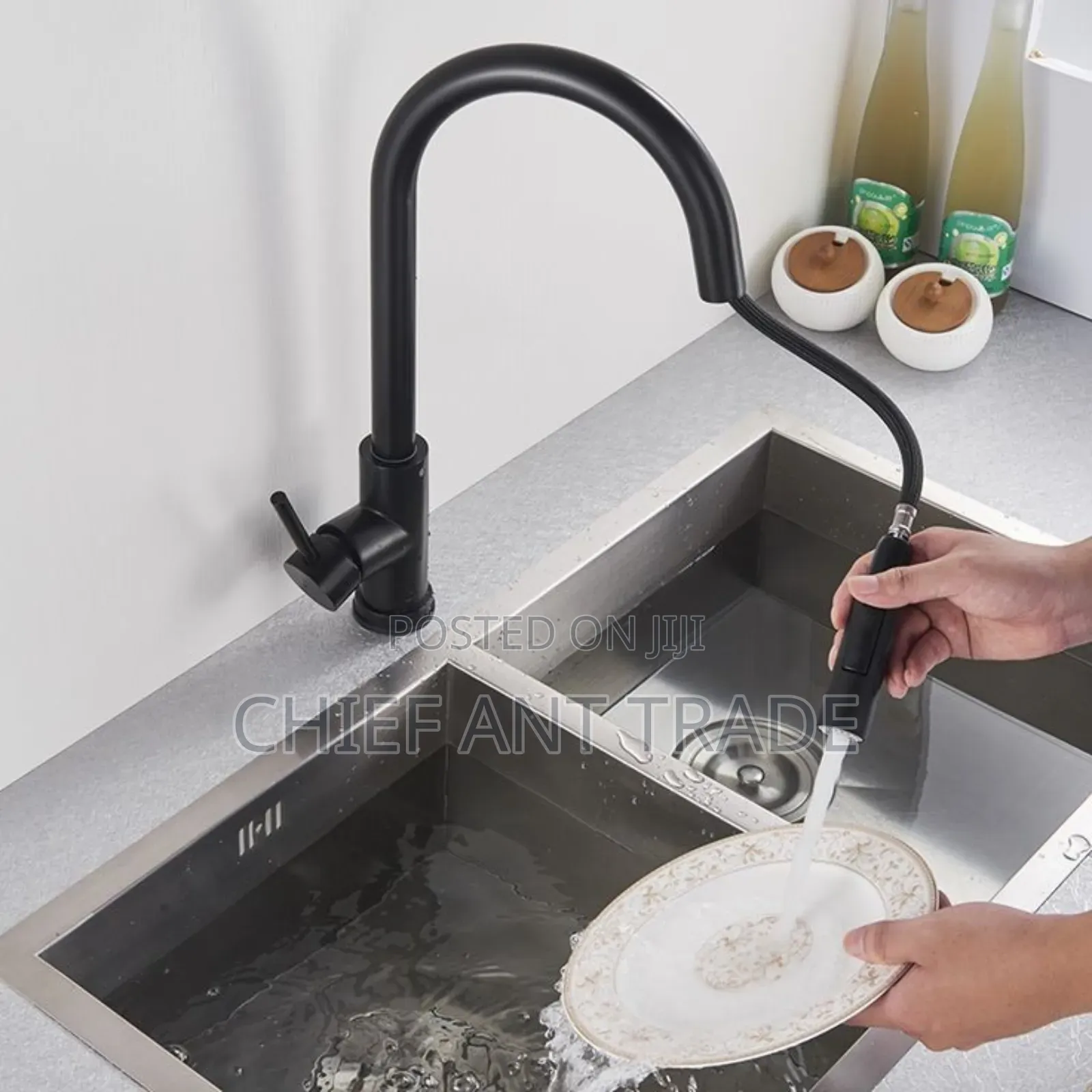 Kitchen Pull Faucet Tap Ncl-002 Black