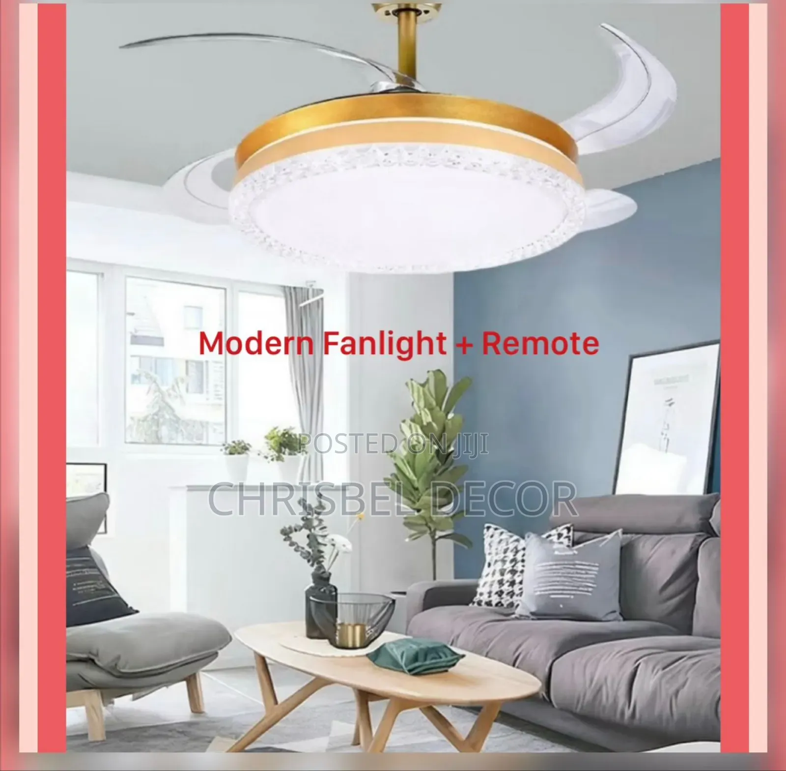 Retractable Fanlight With Remote Control.