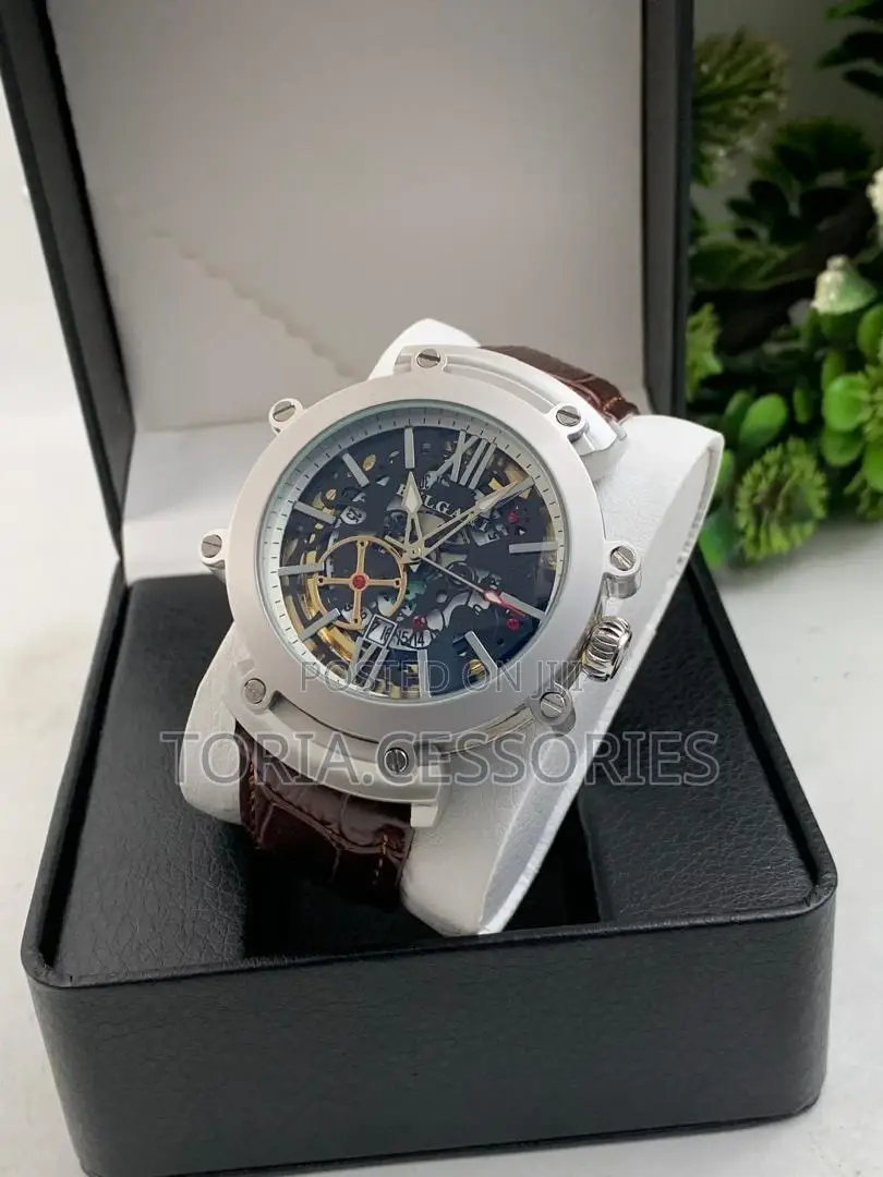 Bvlgari Leather Watch for Men