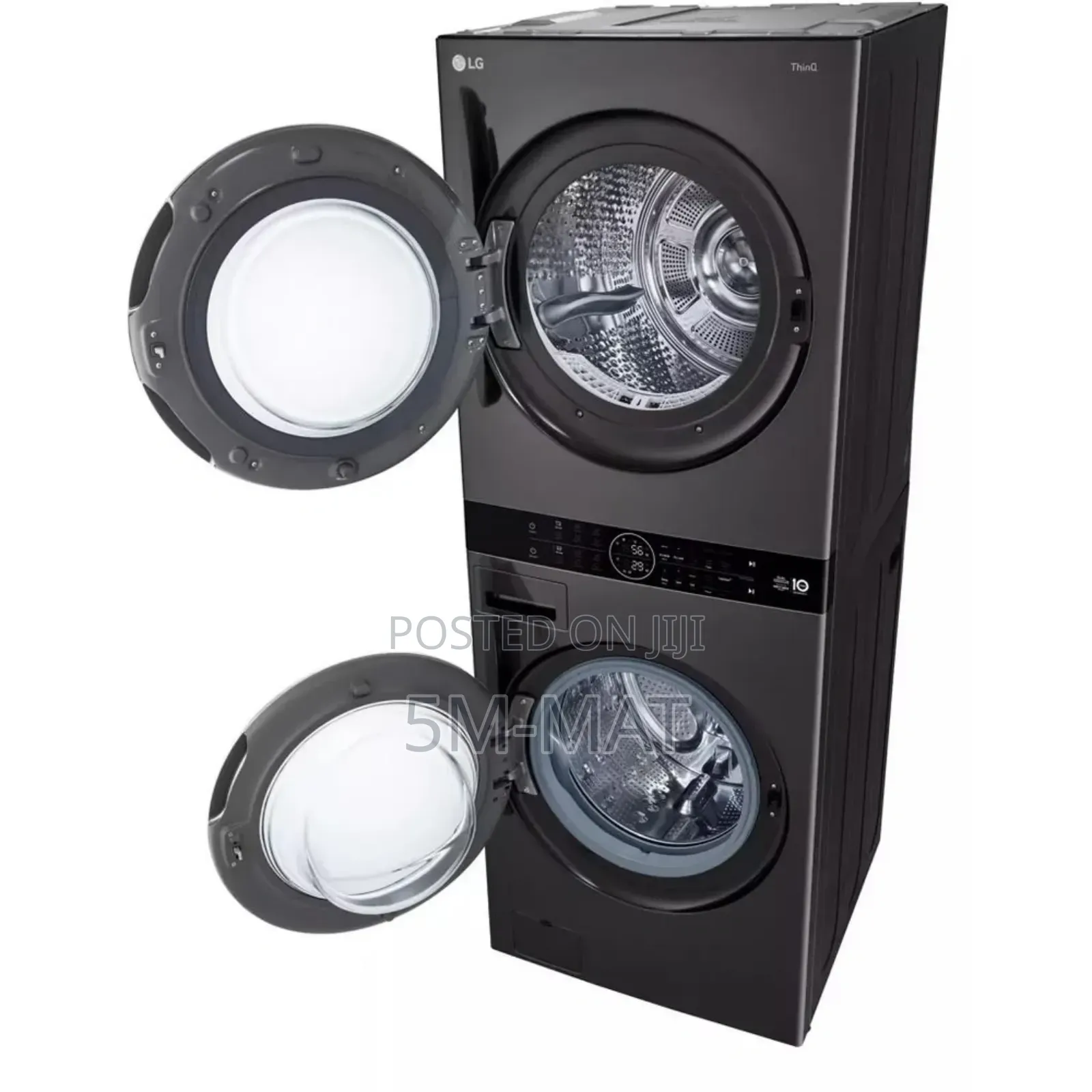 Lg 13|10kg Washtower With Centre Control, Black Steel Color - Wt1310yj