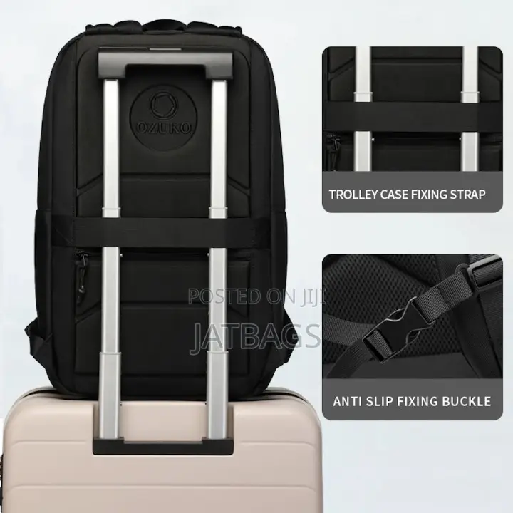 Sleek Grey Waterproof Anti-theft Laptop Backpack (Free Delivery)