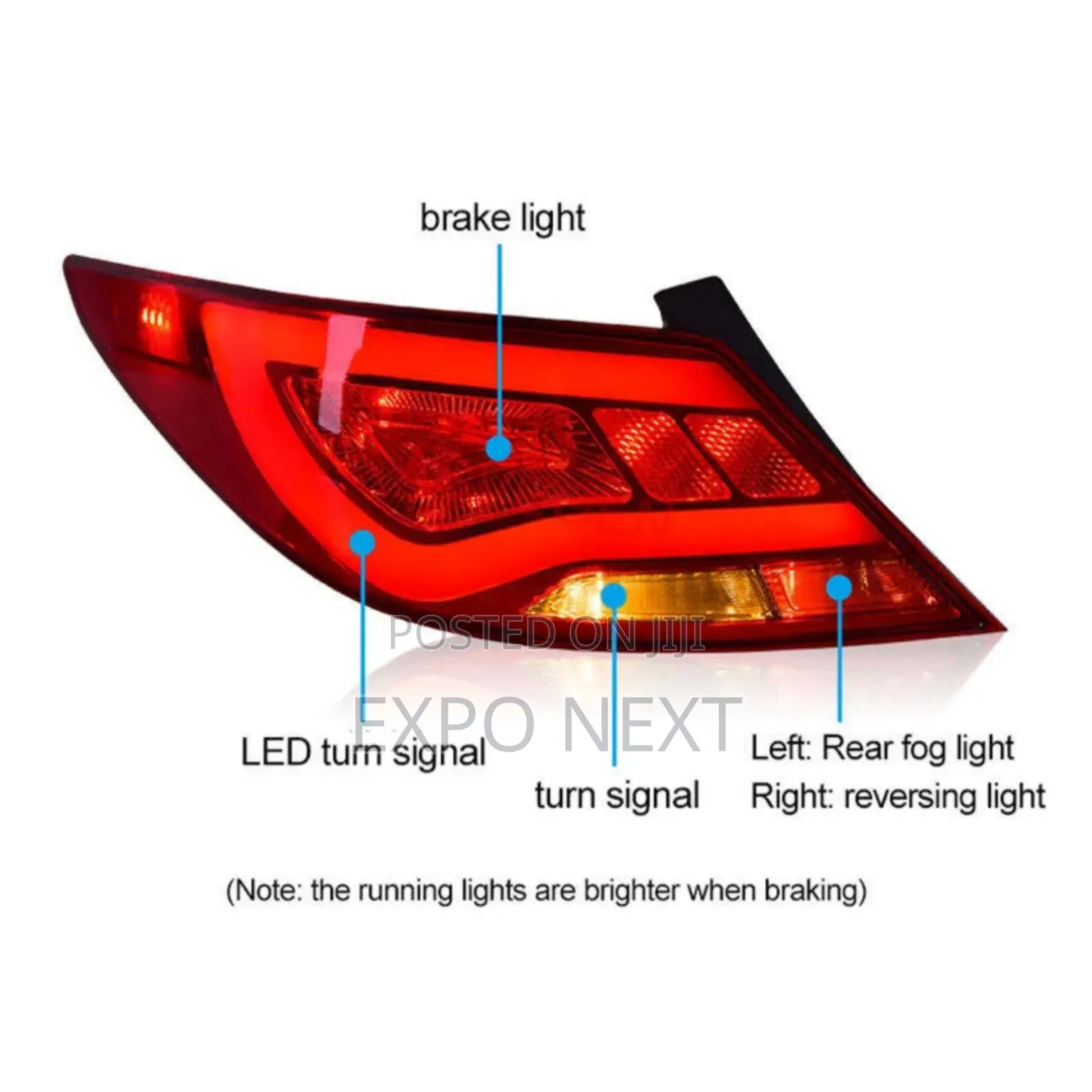 Led Taillights For Hyundai Accent Verna Solaris 2010- 2013