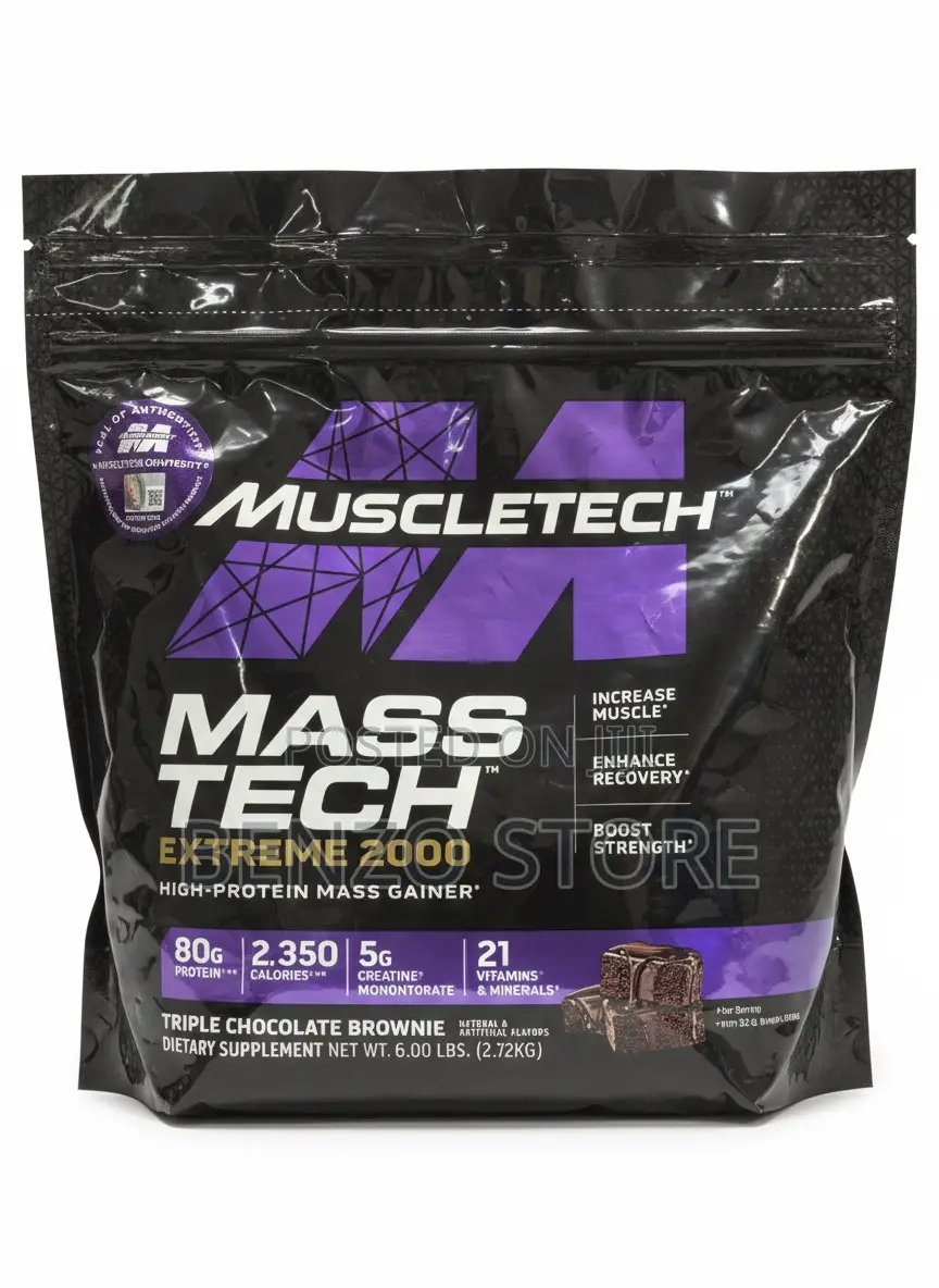 Powerful Muscletech Extreme Mass Gainer for Bulking, Strength, Growth