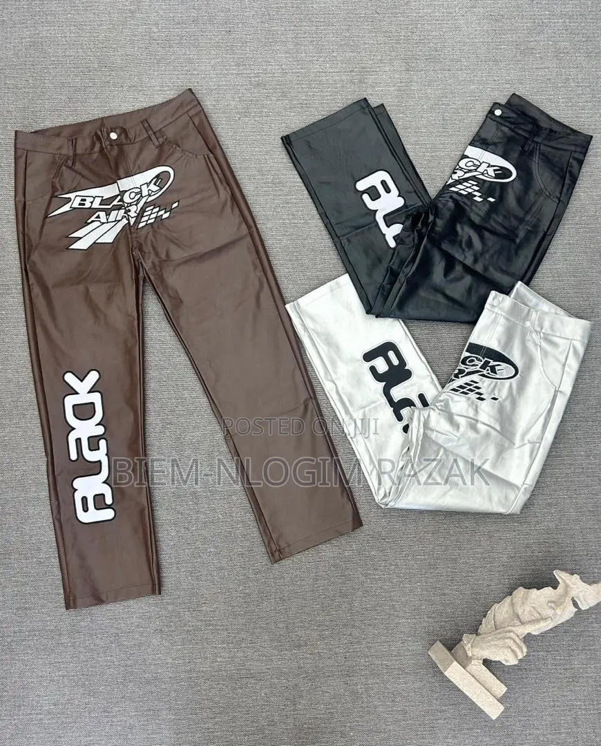 Strong Leather Black Air Pants Available in Stock