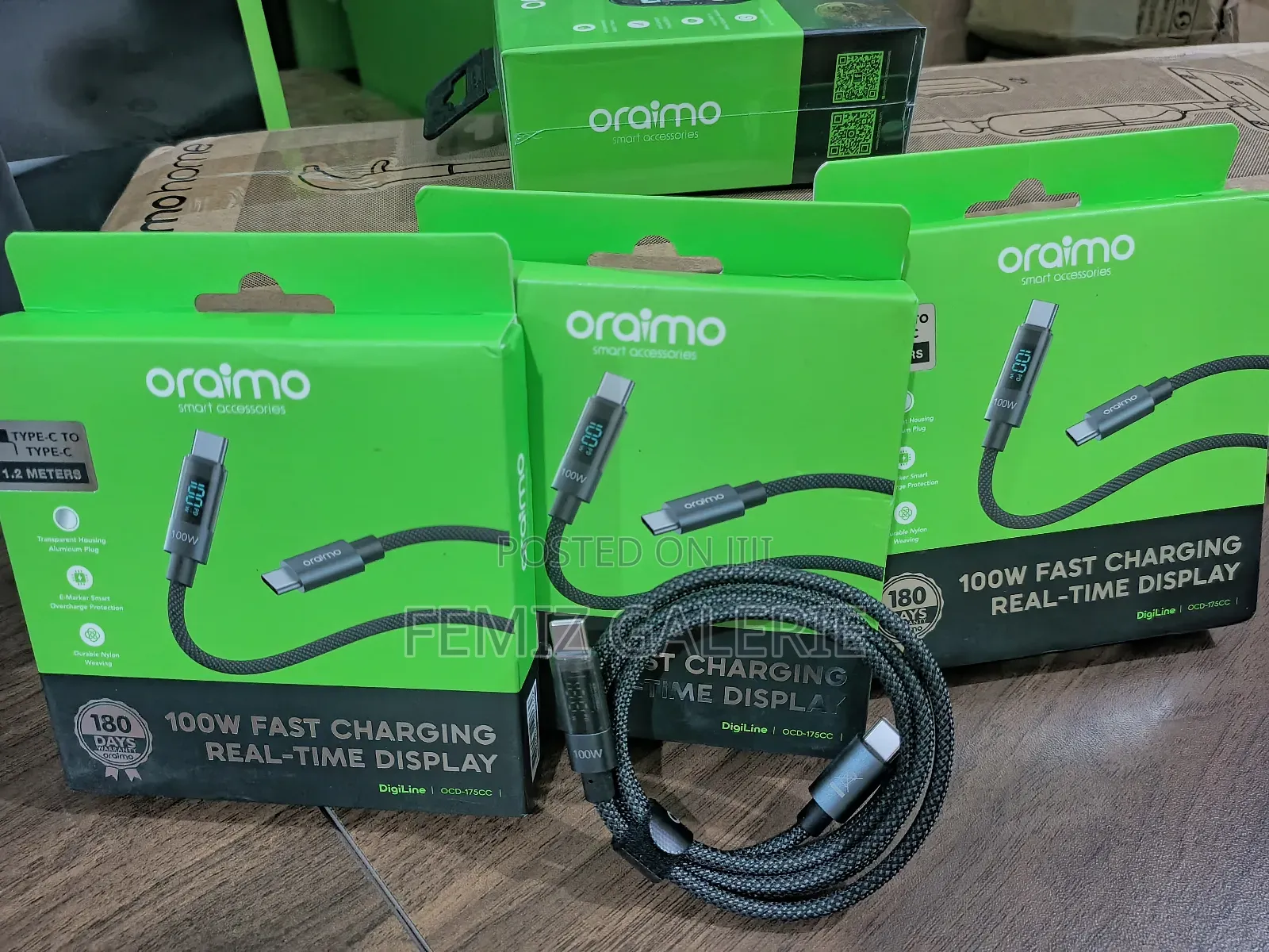 Oraimo Digiline 100w Type-C to Type-C Data Cable