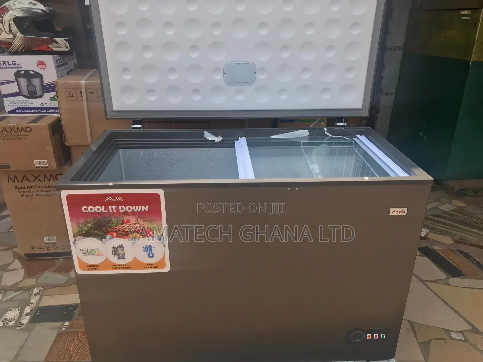 Energy Saving 3 Stars Zara 270l Chest Freezer With Sliding Glass
