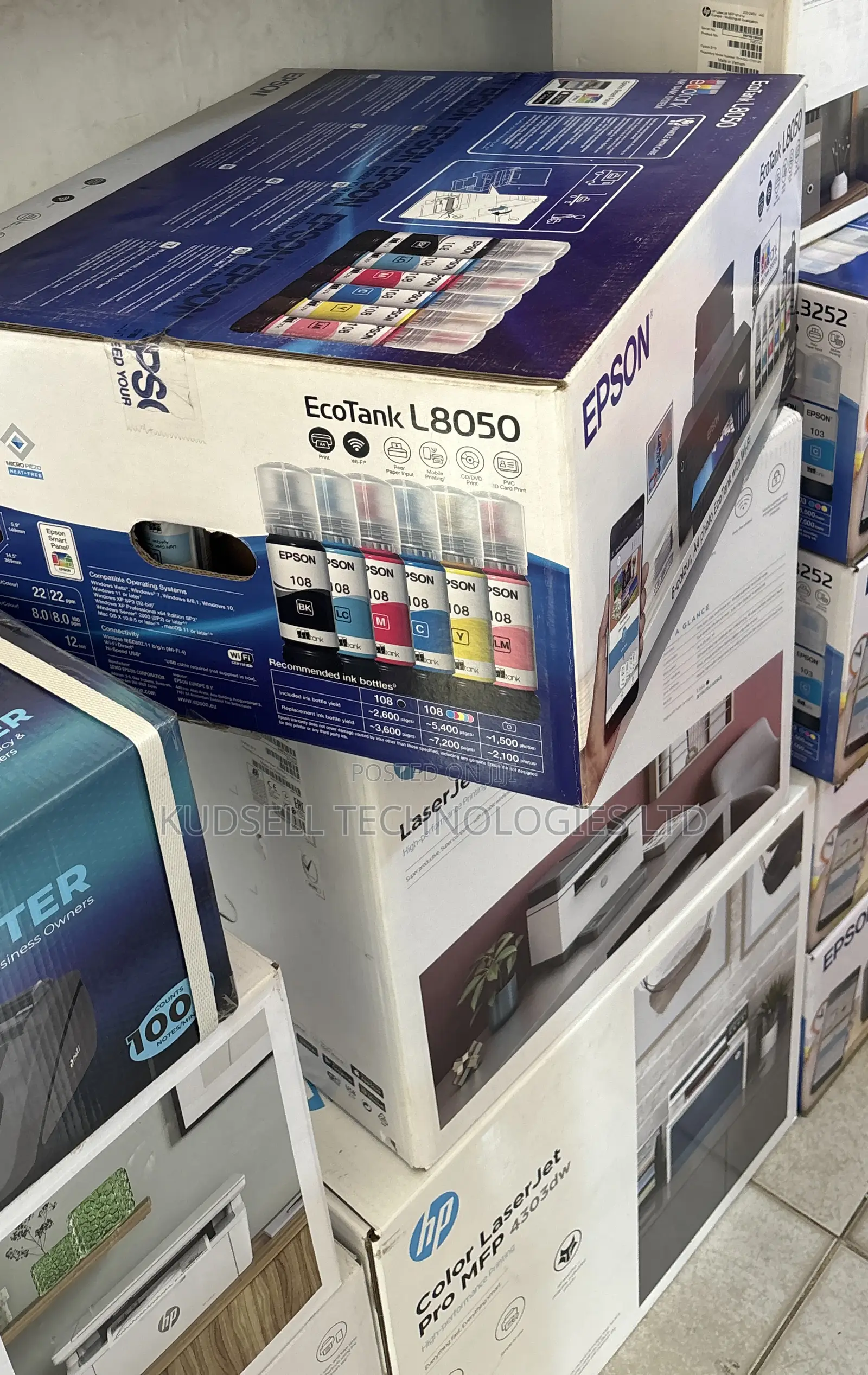Ecotank L8050 A4 Wi-Fi Ink Tank Photo Printer