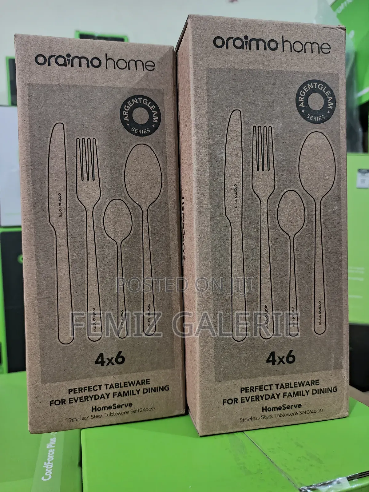 Oraimo Homeserve Smooth Edges Food-Grade 430 Steel Flatware Set-4x6pcs