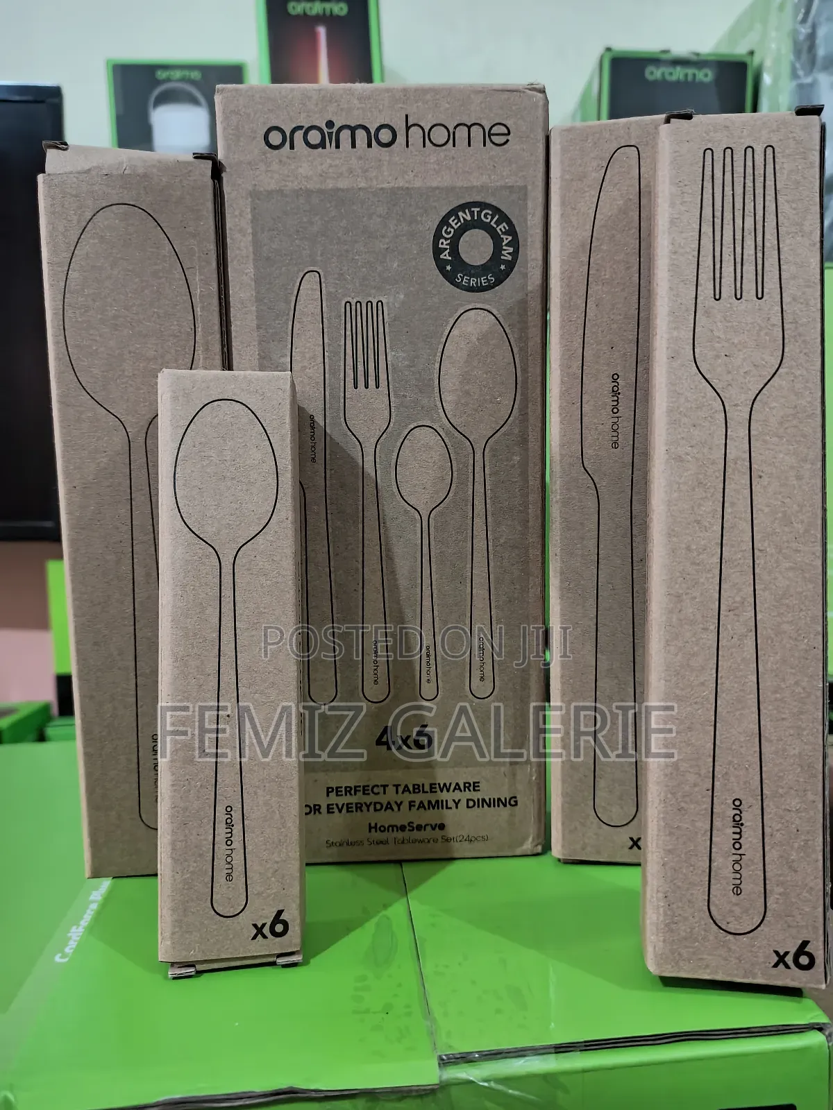 Oraimo Homeserve Smooth Edges Food-Grade 430 Steel Flatware Set-4x6pcs