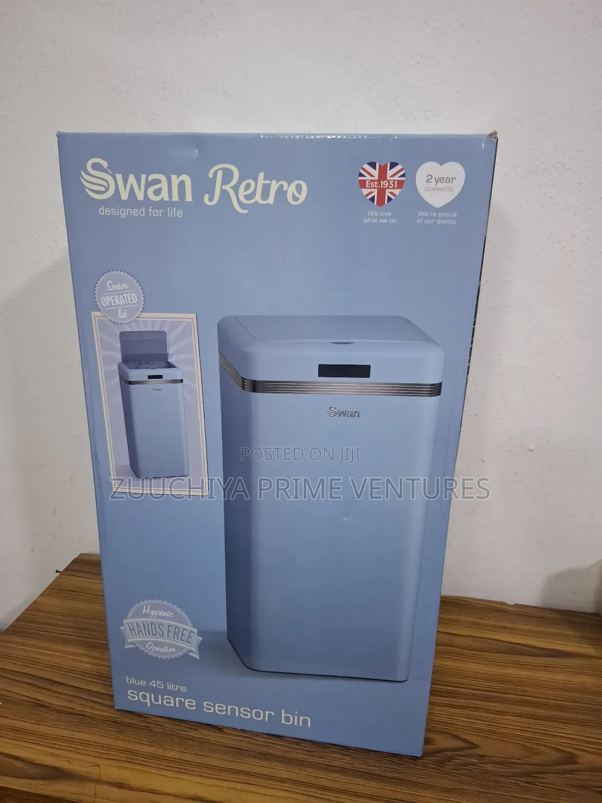 45.L Swan Retro Sensor Bin From Uk