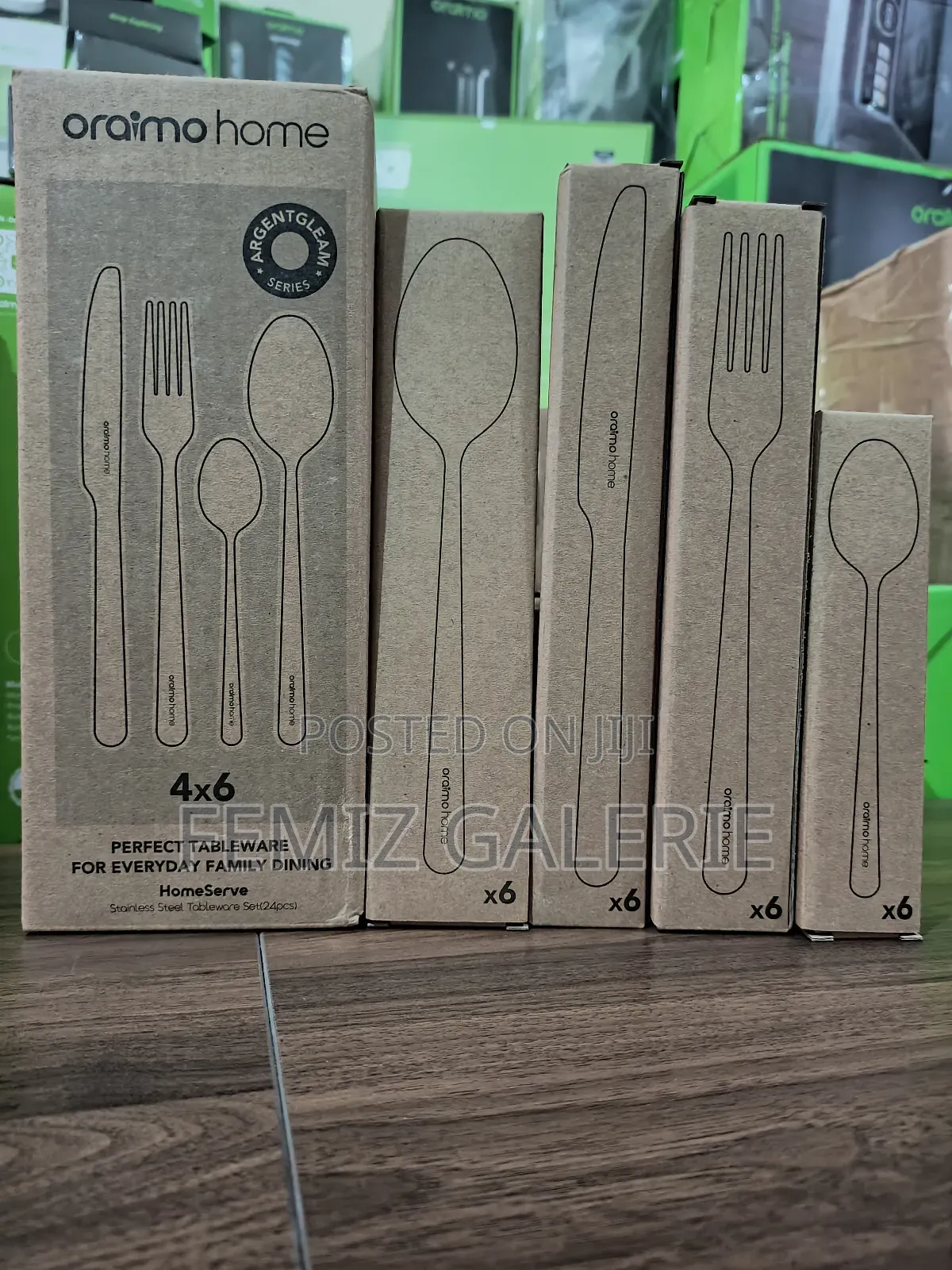 Oraimo Homeserve Smooth Edges Food-Grade 430 Steel Flatware Set-4x6pcs