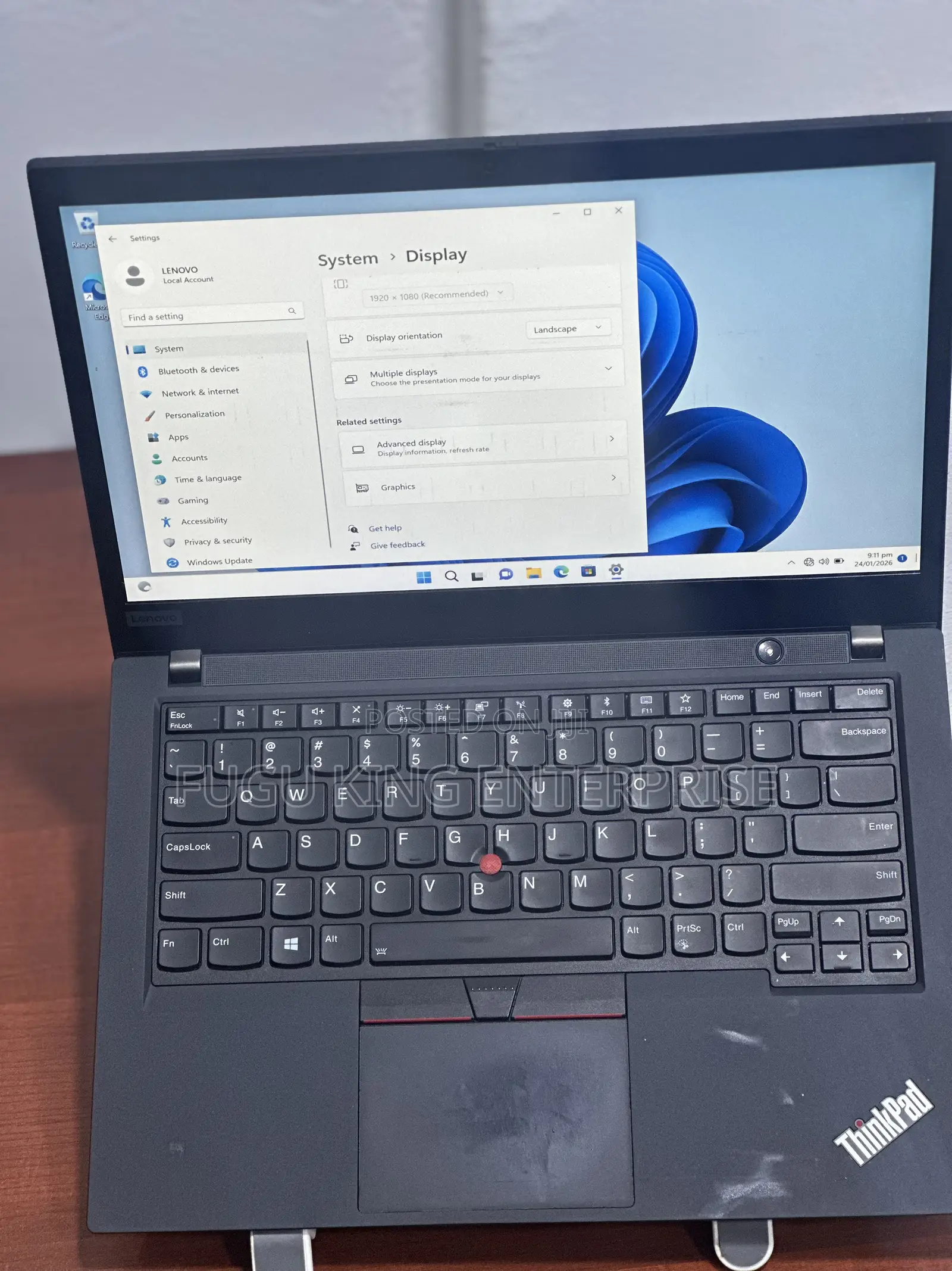 Laptop Lenovo Thinkpad T490s 8GB Intel Core I5 SSD 256GB