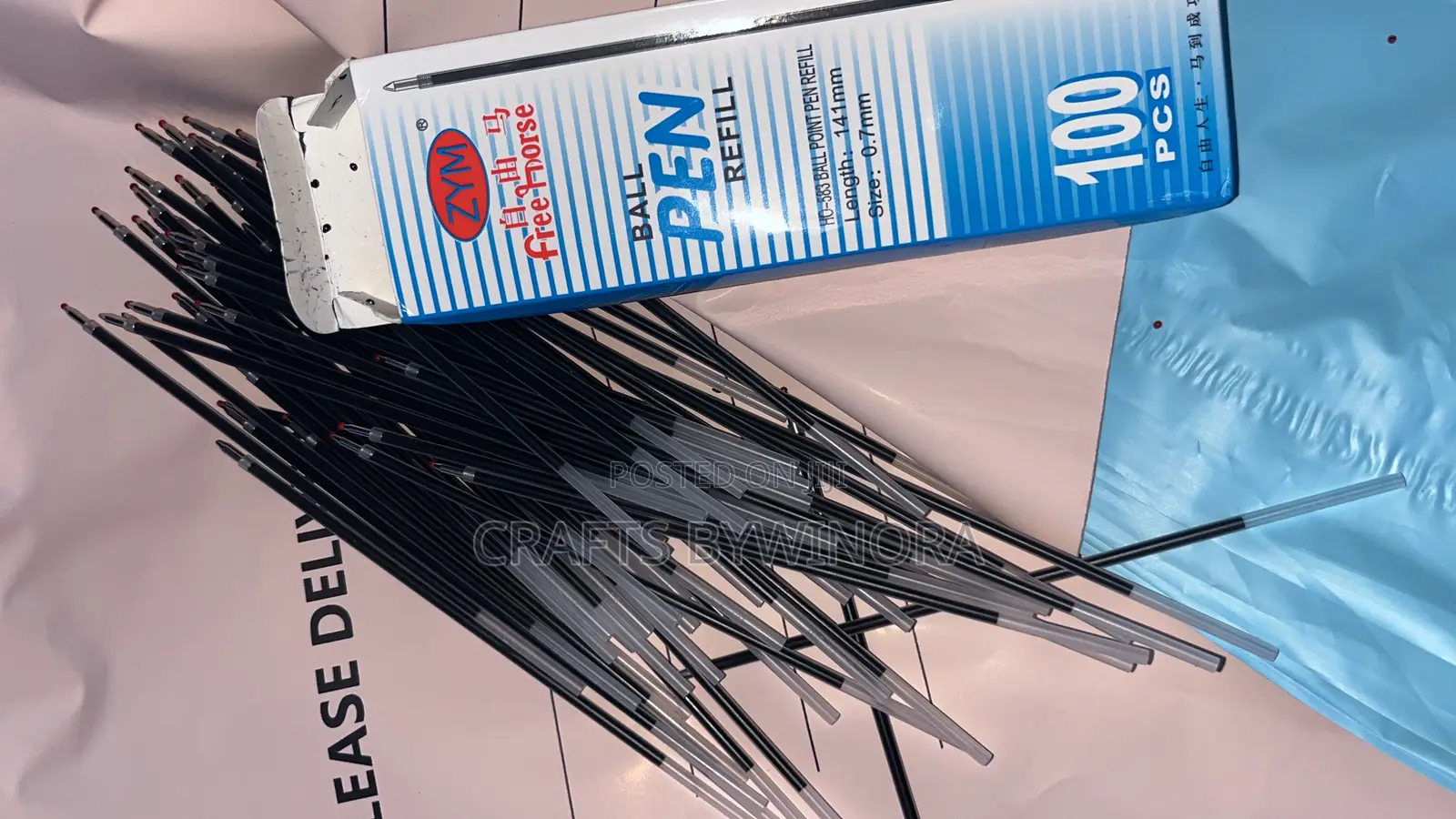 Blue Pen Ink Refills – 100pcs (Box)
