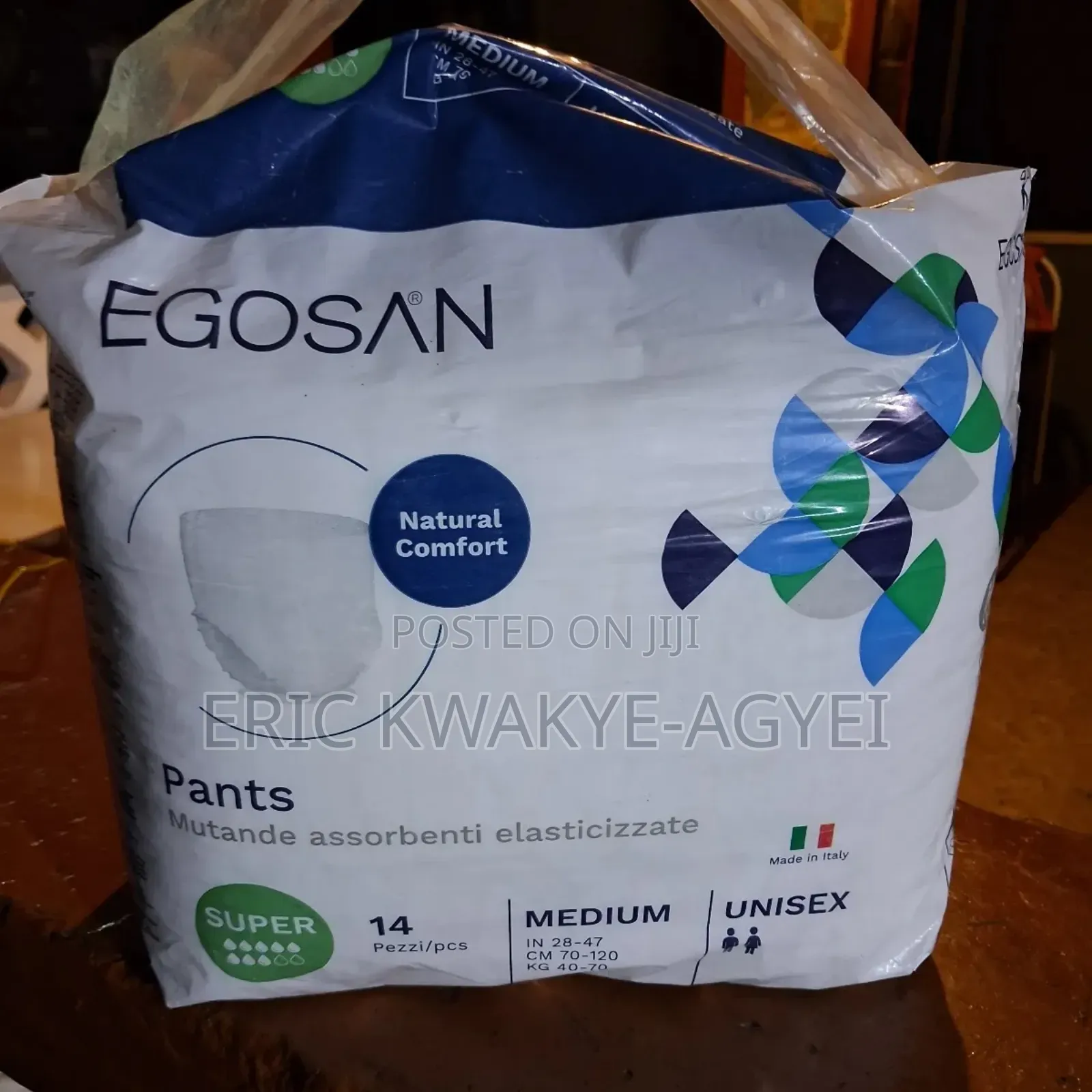 Egosan Pants Plus 6 Packs Of 15 Pieces, Absorbent Stretch Incontinence