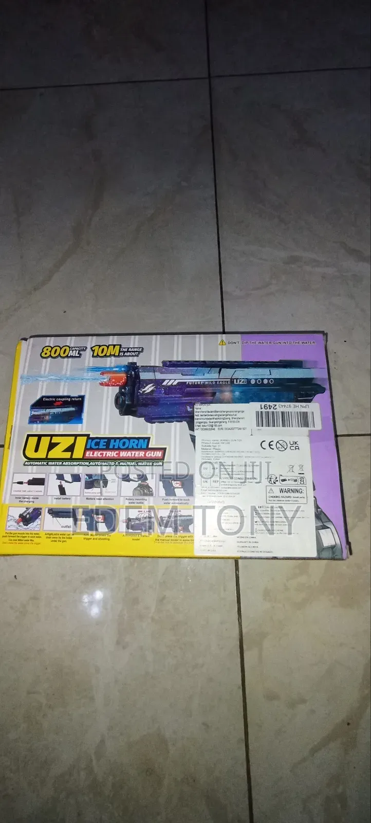 Future Wild Eagle Uzi Ice Horn Electric Water Gun