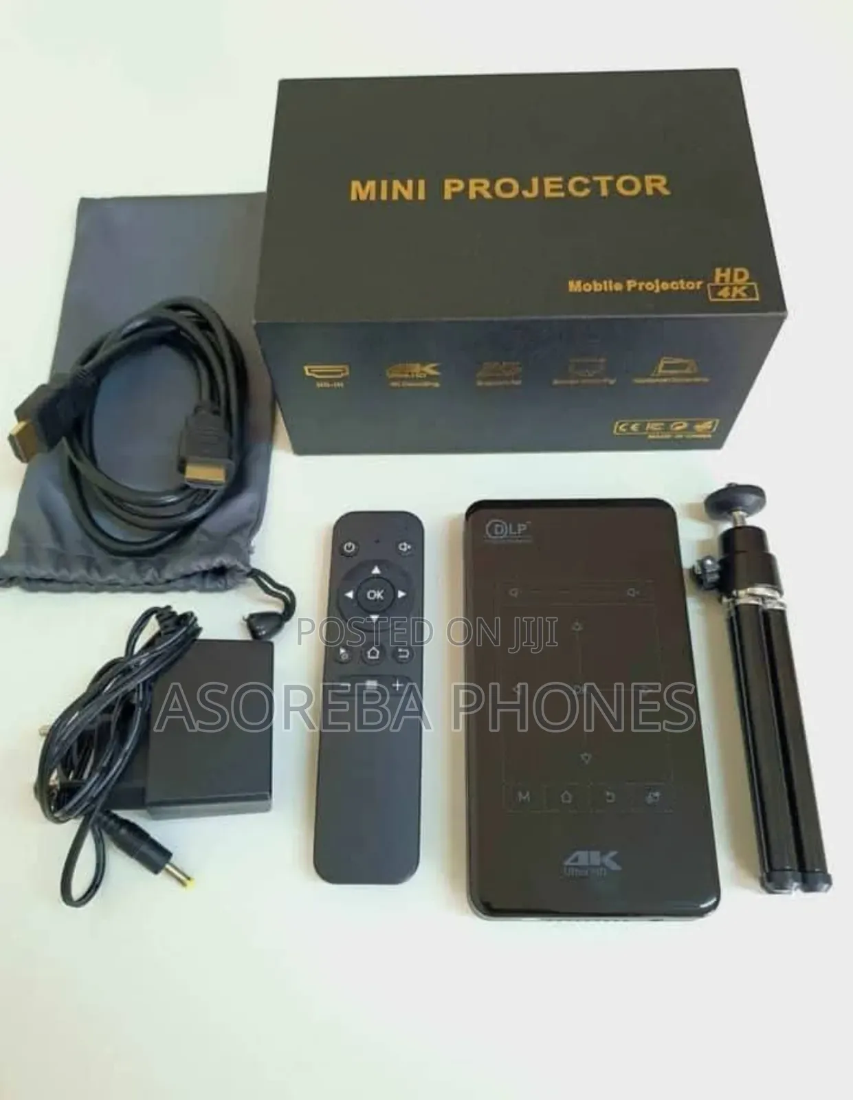 4k Mini Projector Rechargeable