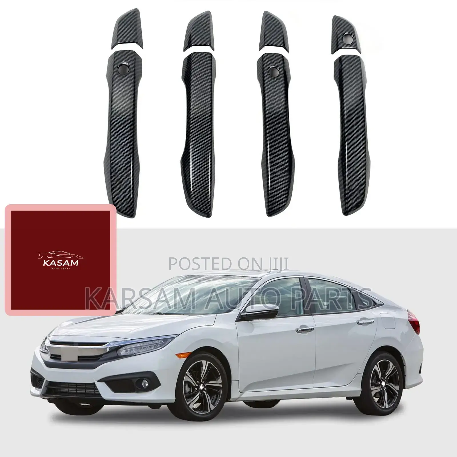 Honda Civic 2016 to 2020 Handle Covers Carbon Fibre