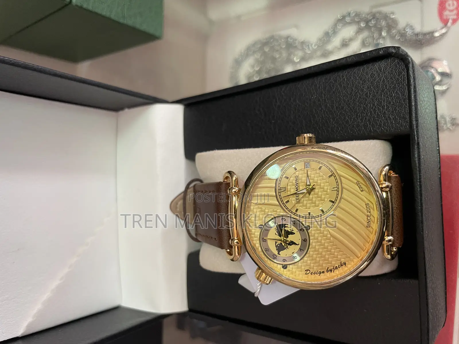 Keep Moving (Double Time) Men’S Brown Leather Watch