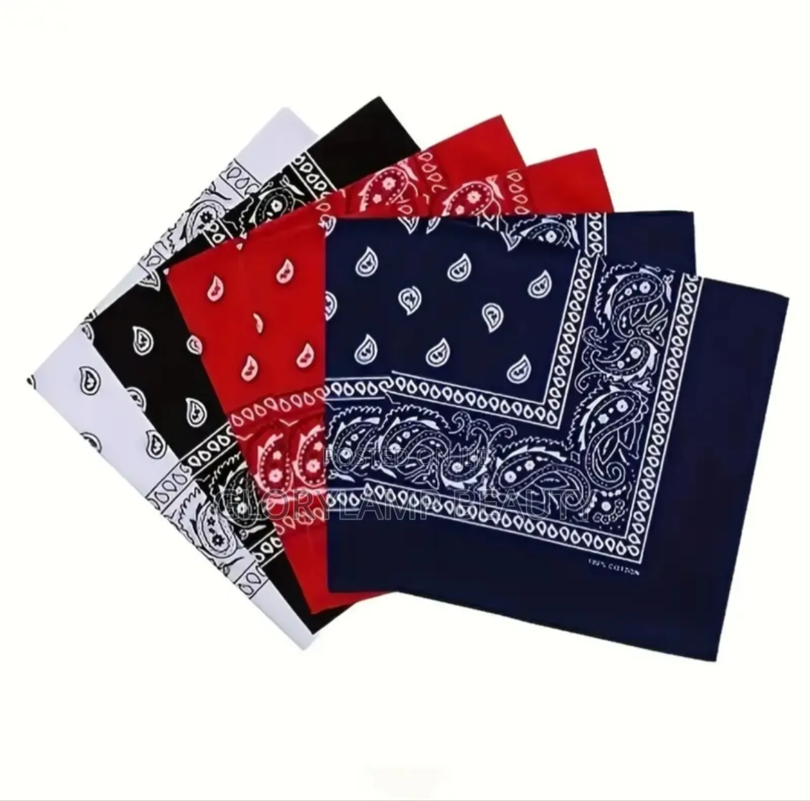 Classic Paisley Bandanas - Versatile Headscarf, Necktie, Wristband