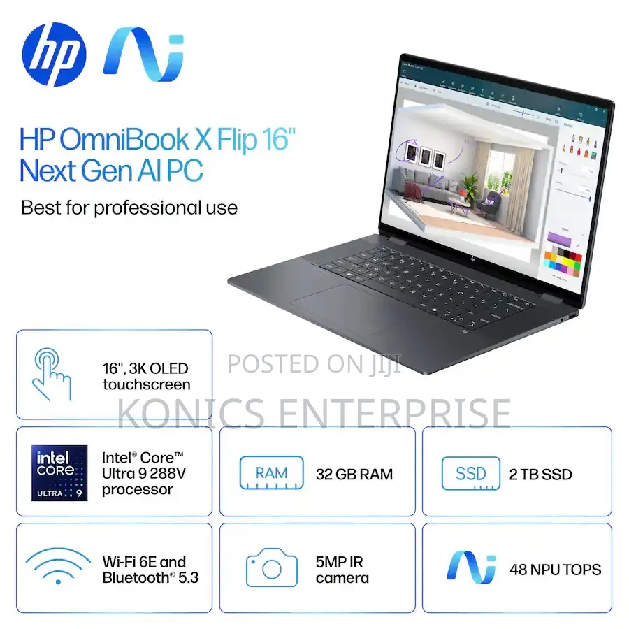 New Laptop HP OmniBook X Flip 14" 32GB Intel Core Ultra 9 SSD 2T
