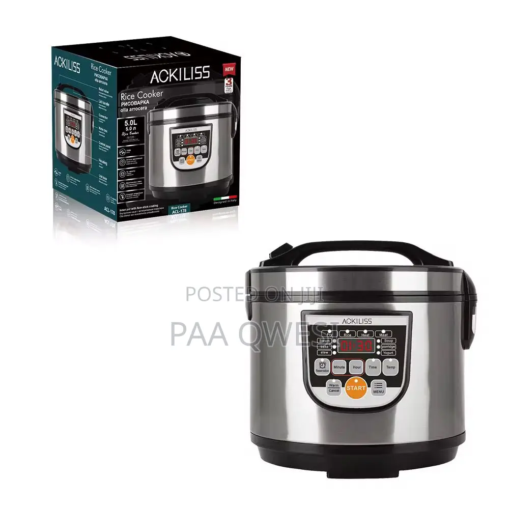 Large Capacity Ackiliss Rice Cooker – 5l, 900w