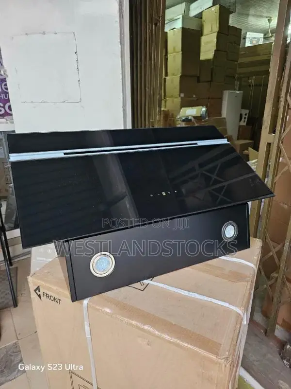 PKM S9-80abtz Wall Hood, Stainless Steel, Glass, Black / 80 Cm