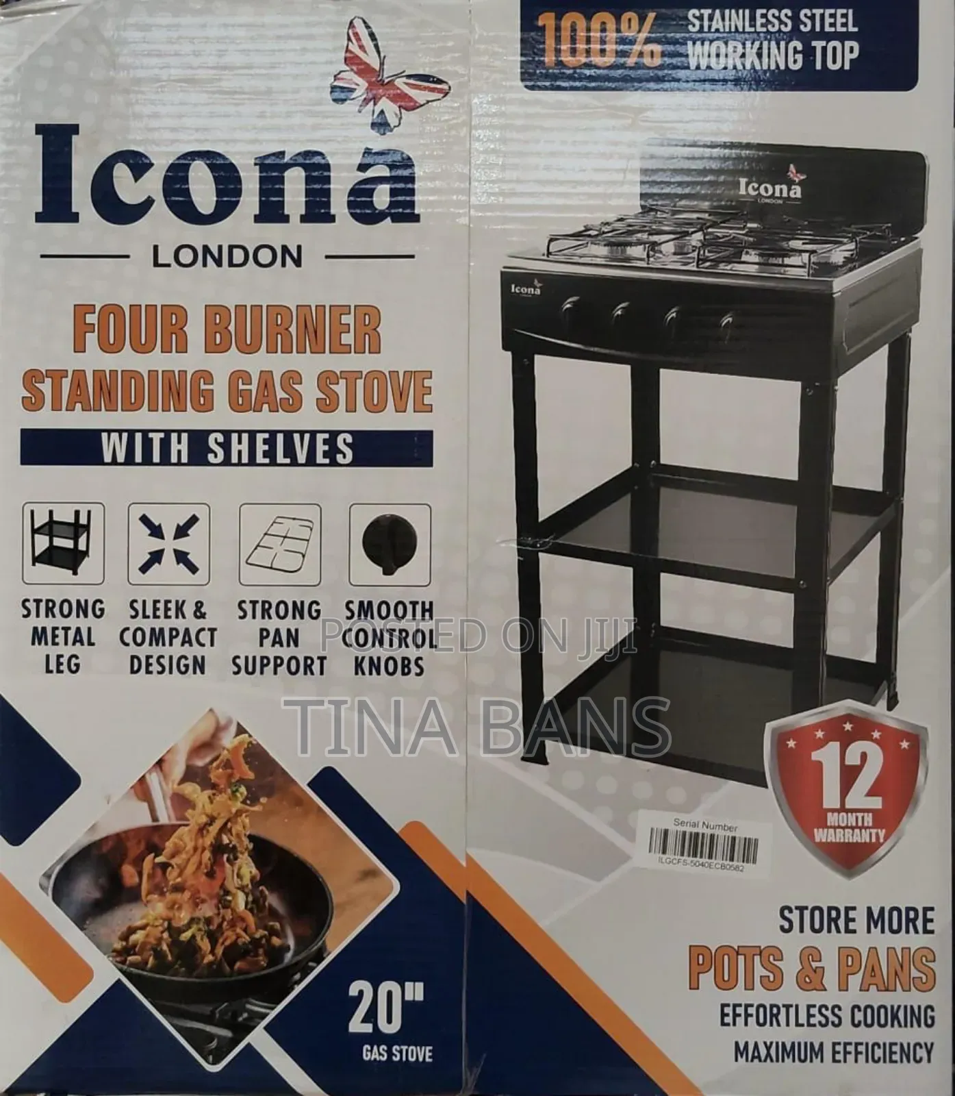 Icona Automatic Ignition Burner With Stand