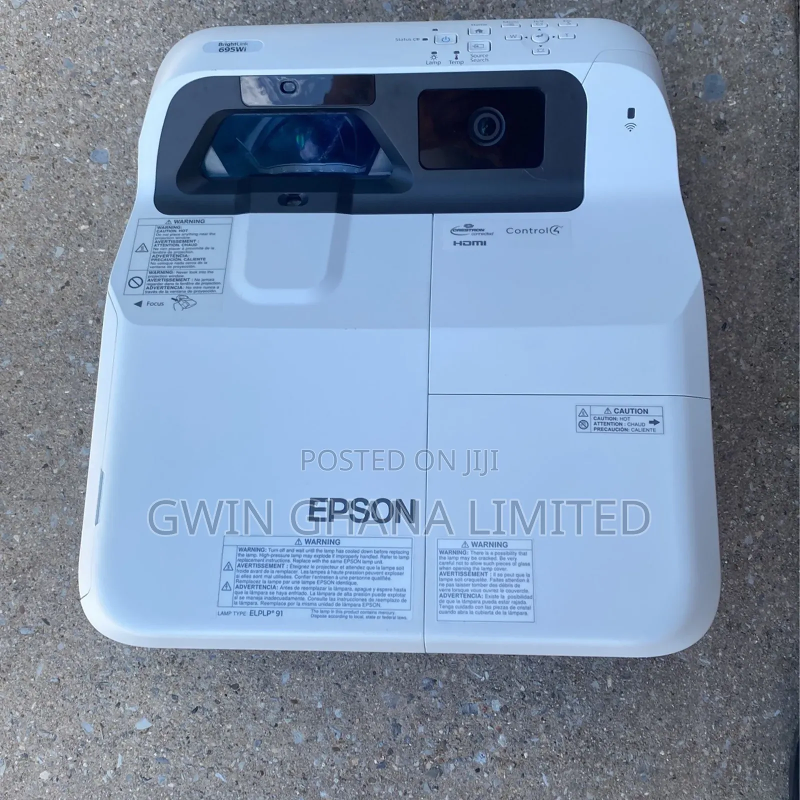 Epson Brightlink 685wi Ultra Short-Throw 3500 Lumens. Remote Control