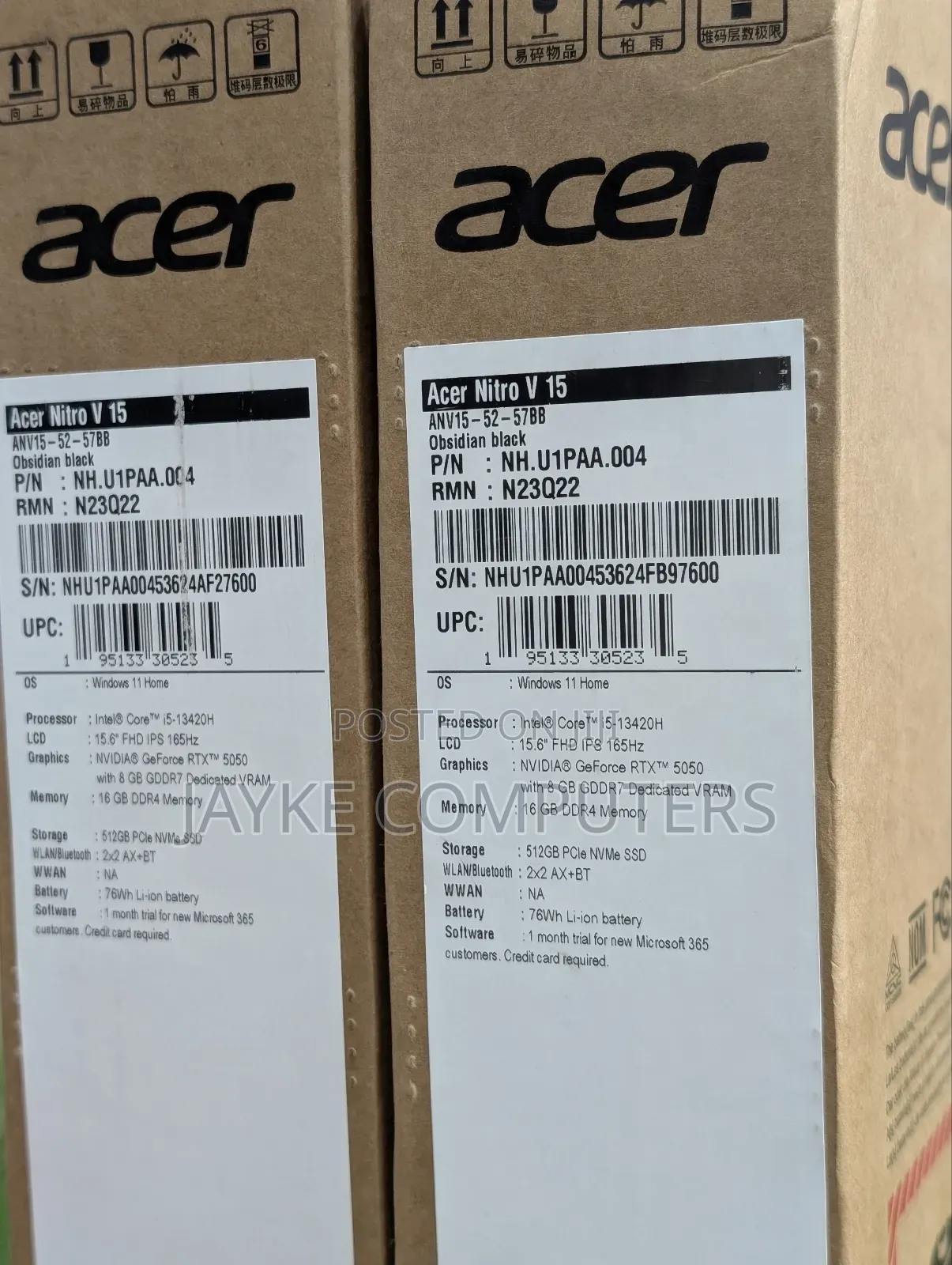 New Laptop Acer Nitro 5 16GB Intel Core i5 SSD 512GB